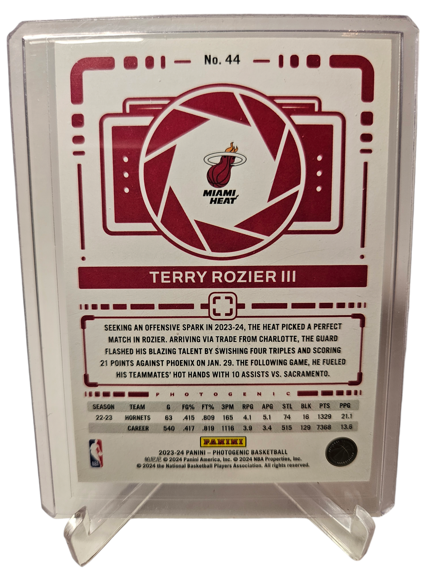 2023-24 Panini Photogenic #44 Terry Rozier III 50/99