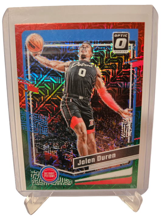 2023-24 Panini Donruss Optic Choice #187 Jalen Duren Red Green Choice Prizm