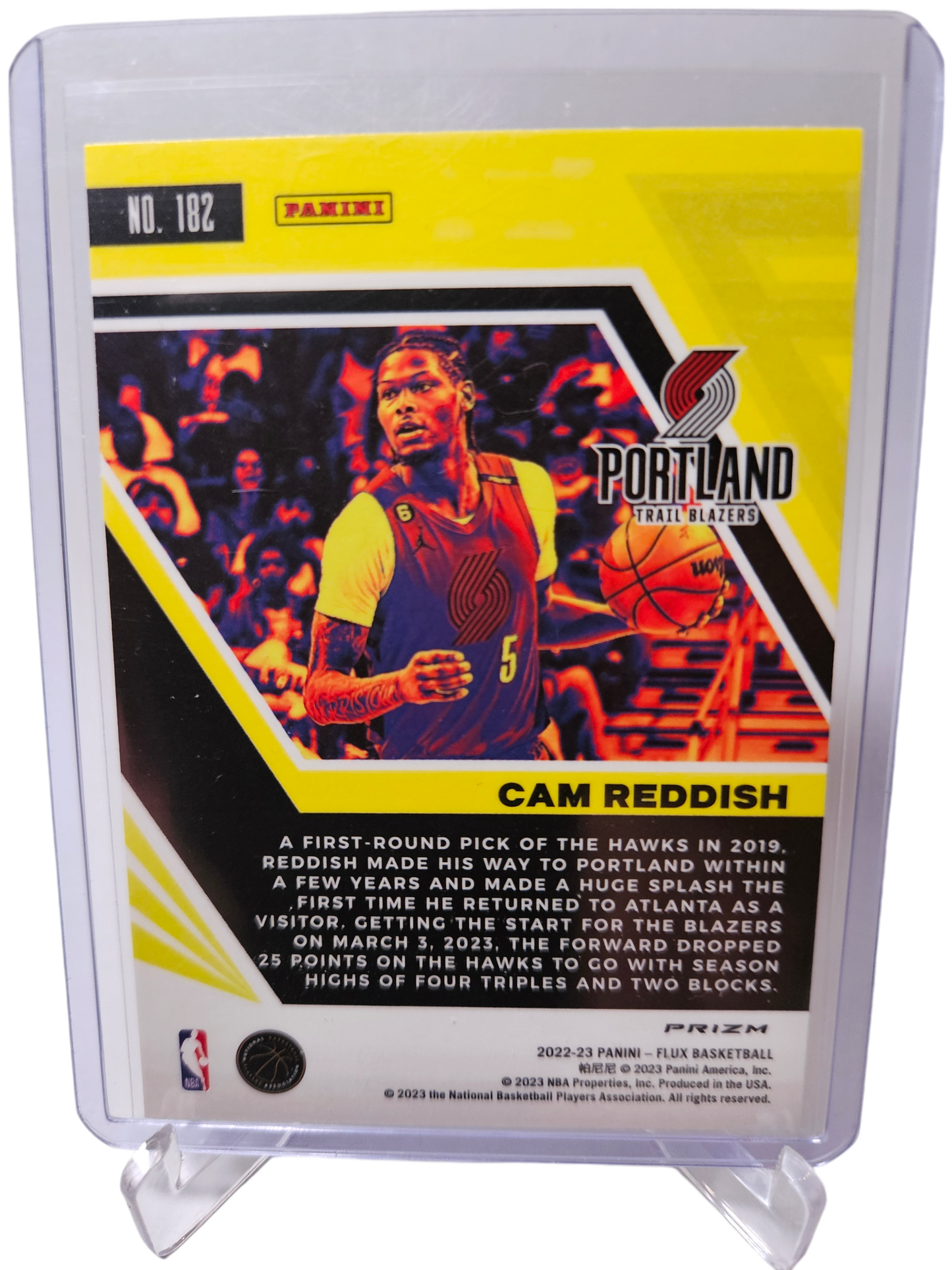 2022-23 Panini Flux #182 Cam Reddish Red Prizm