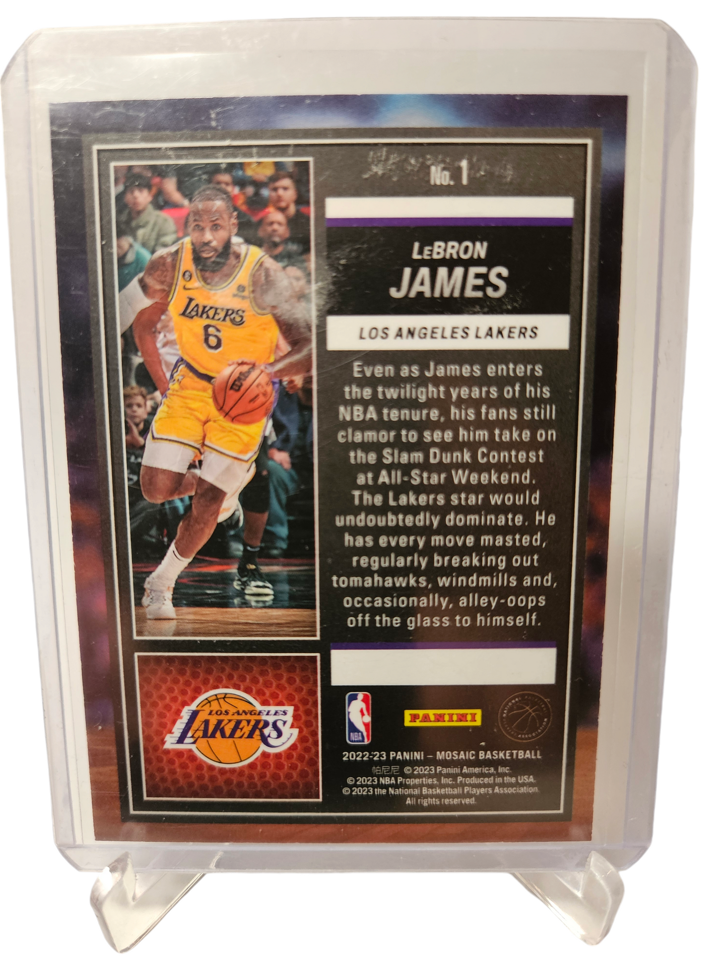 2022-23 Panini Mosaic #1 Lebron James Jam Masters