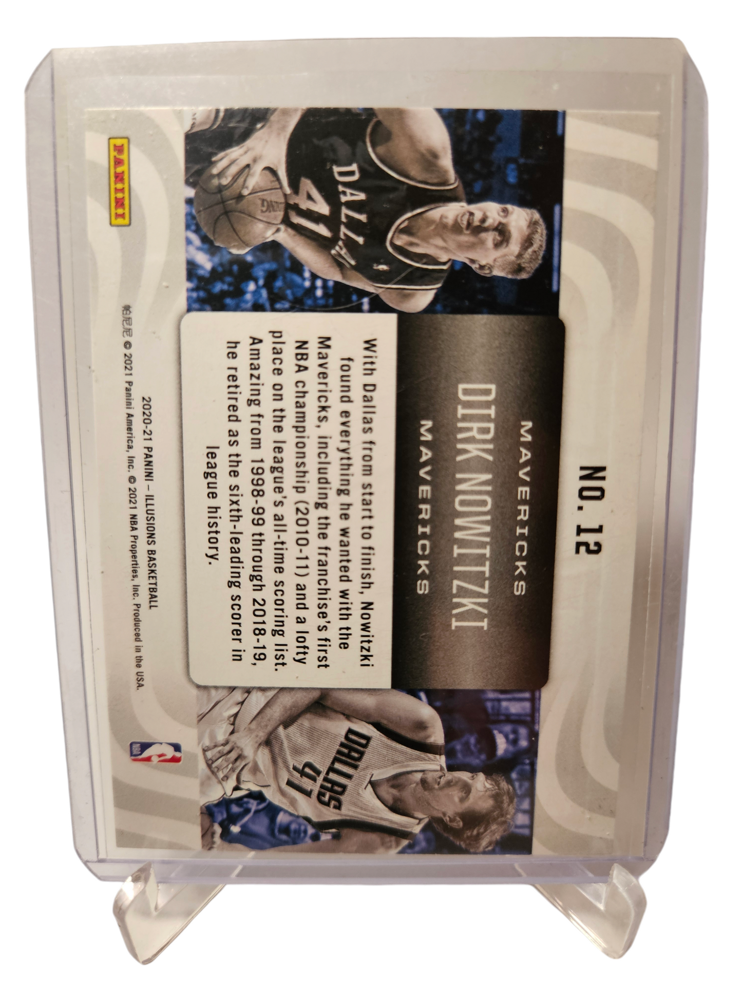 2020-21 Panini Illusions #12 Dirk Nowitzki Career Lineage