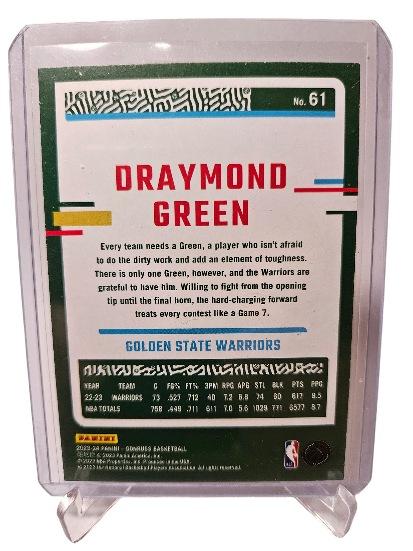 2023-24 Panini Donruss #61 Draymond Green Green Laser Holo