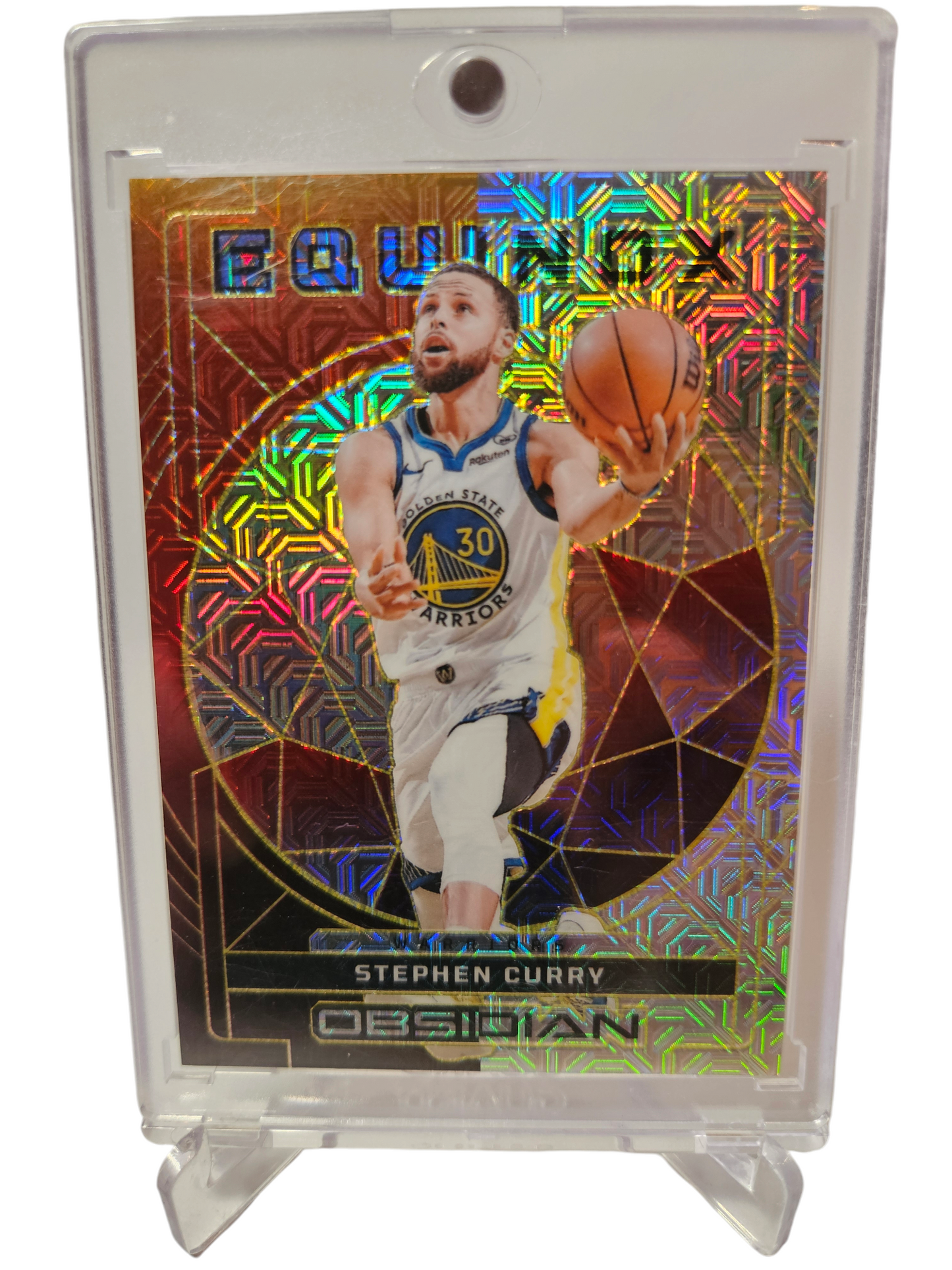 2023-24 Panini Obsidian #10 Stephen Curry Equinox Electric Etch Molten Mojo Gold 03/10