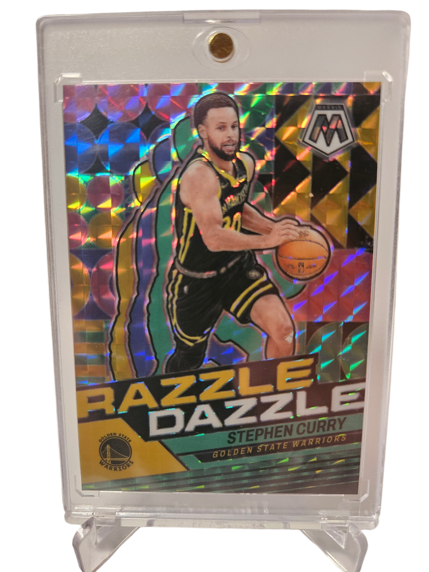 2023-24 Panini Mosaic #2 Stephen Curry Razzle Dazzle Mosaic Prizm SP