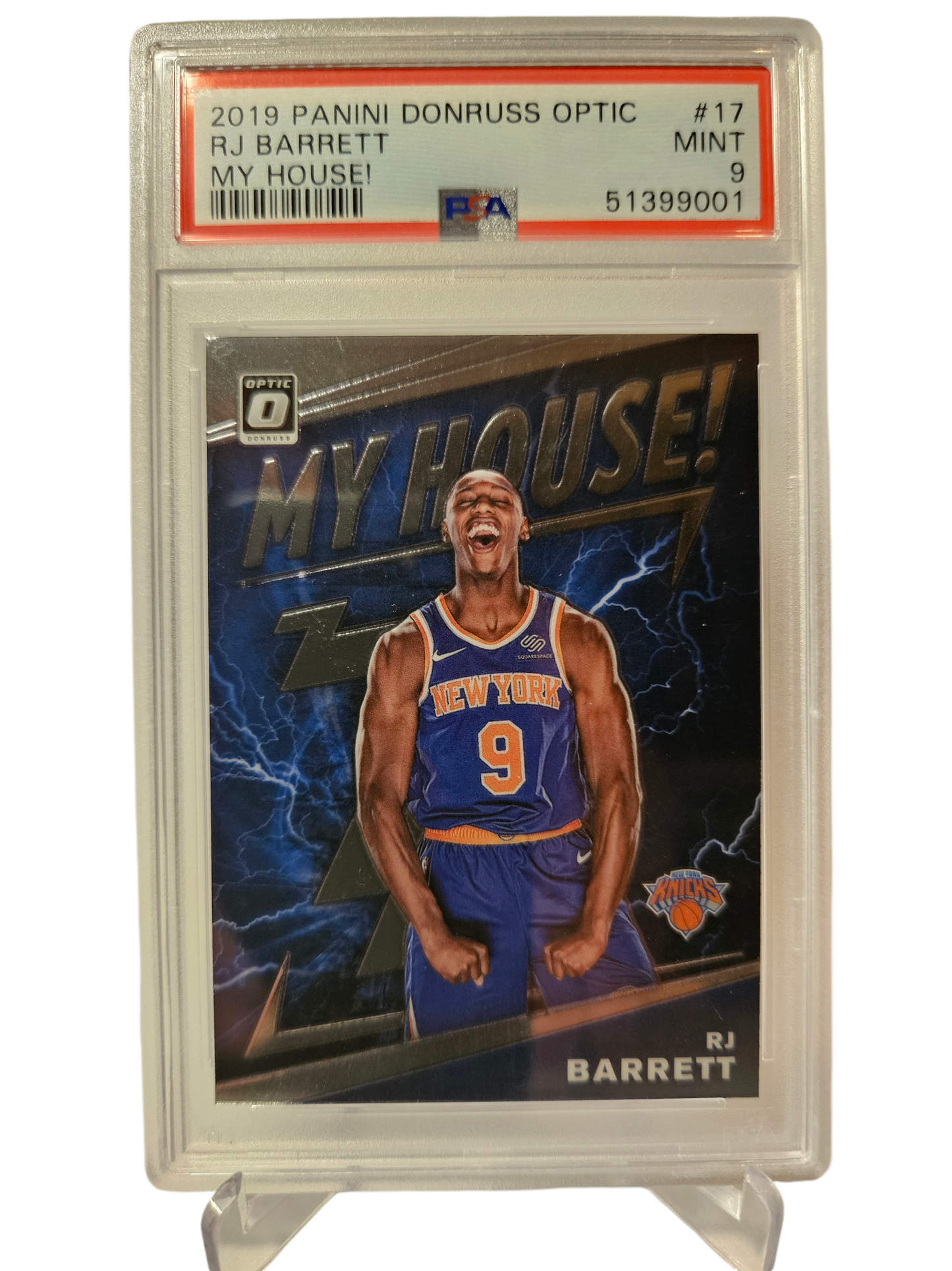 2019-20 Panini Donruss Optic #17 RJ Barrett Rookie Card My House PSA9 Mint