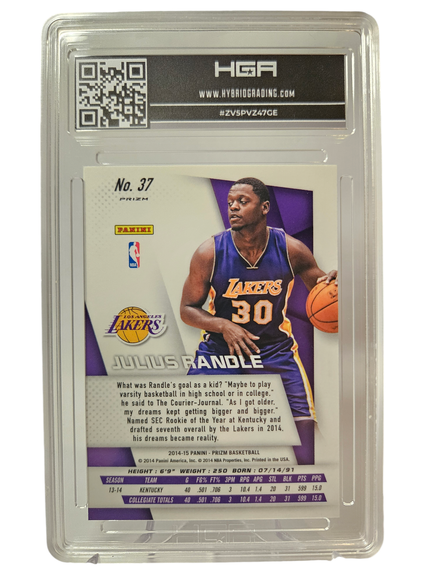 2014-15 Panini Prizm #37 Julius Randle Rookie Card Silver Prizm HGA9