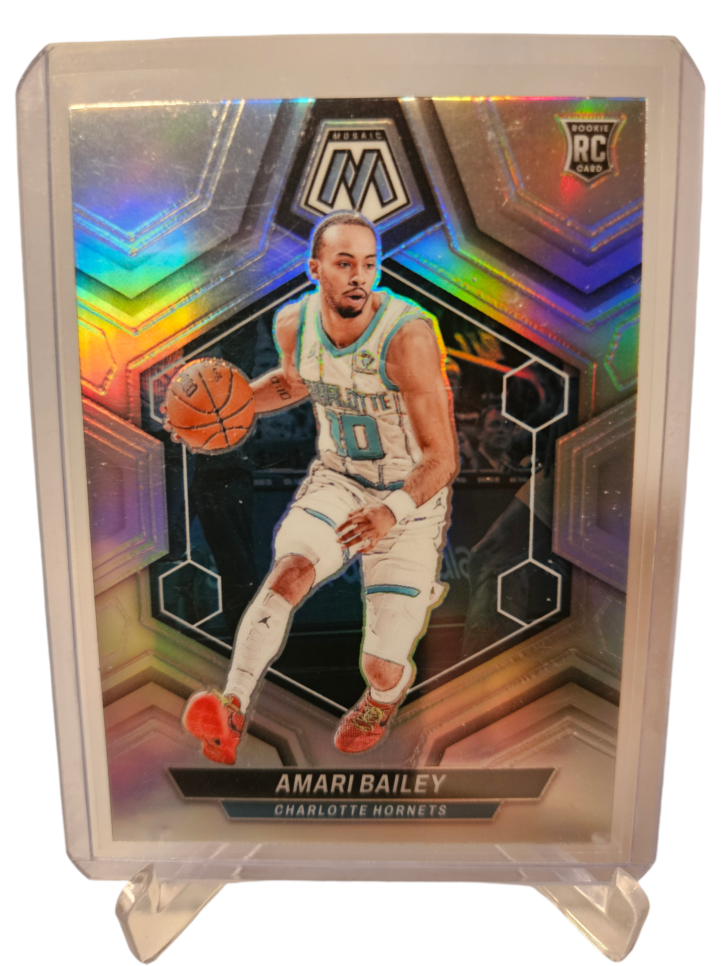 2023-24 Panini Mosaic #231 Amari Bailey Rookie Card Silver Prizm