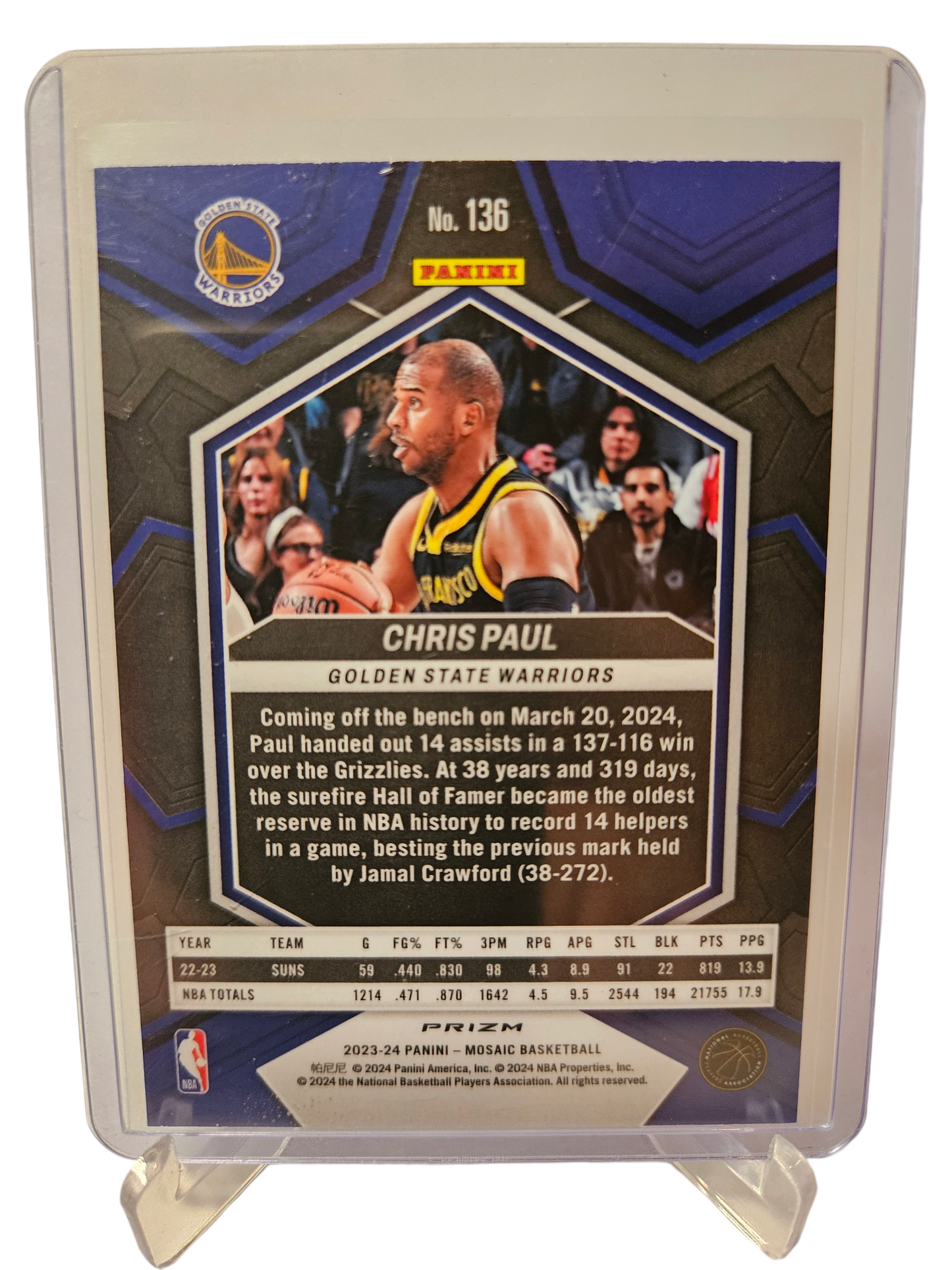 2023-24 Panini Mosaic #136 Chris Paul Mosaic Prizm