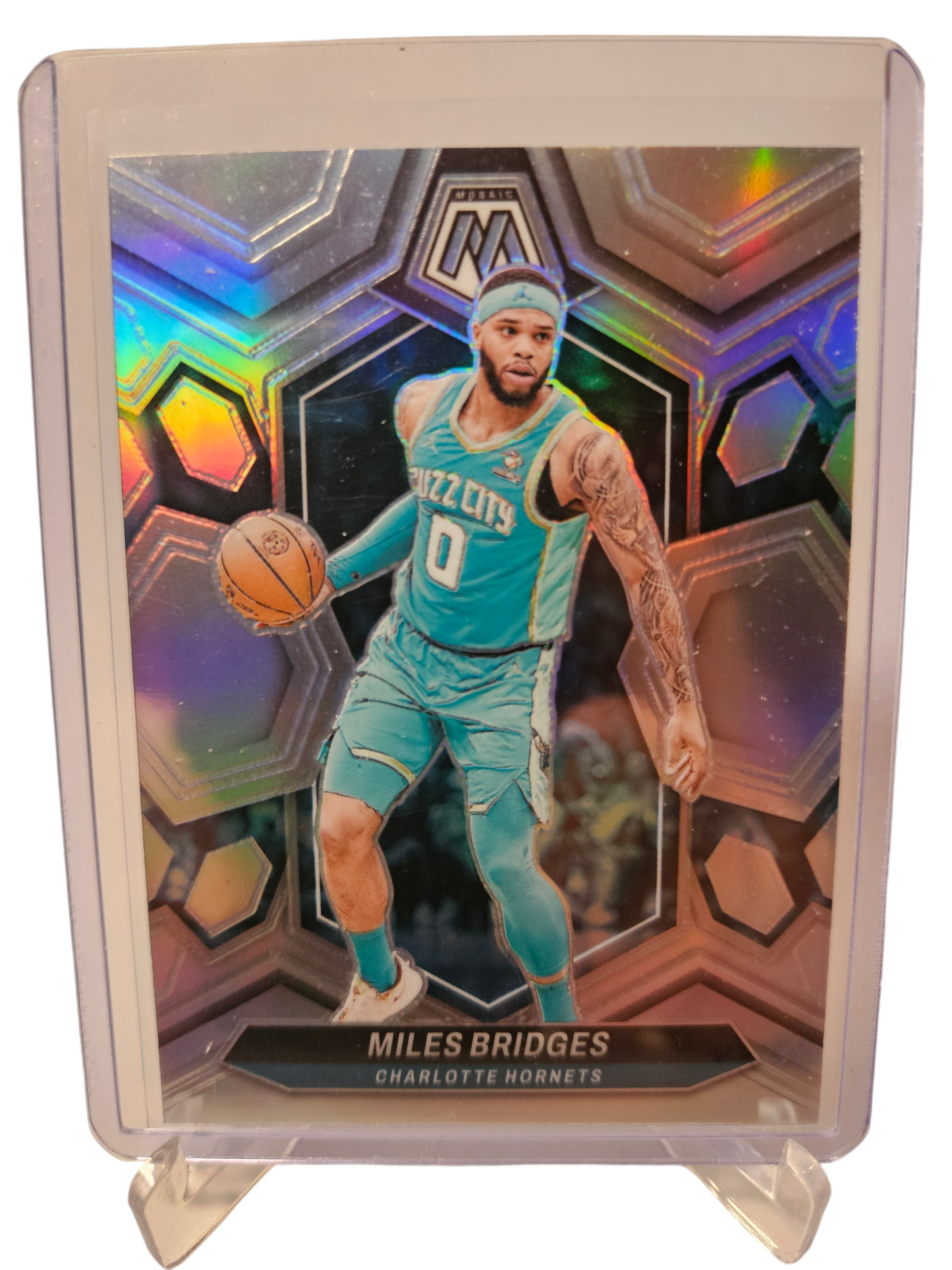 2023-24 Panini Mosaic #108 Miles Bridges Silver Prizm