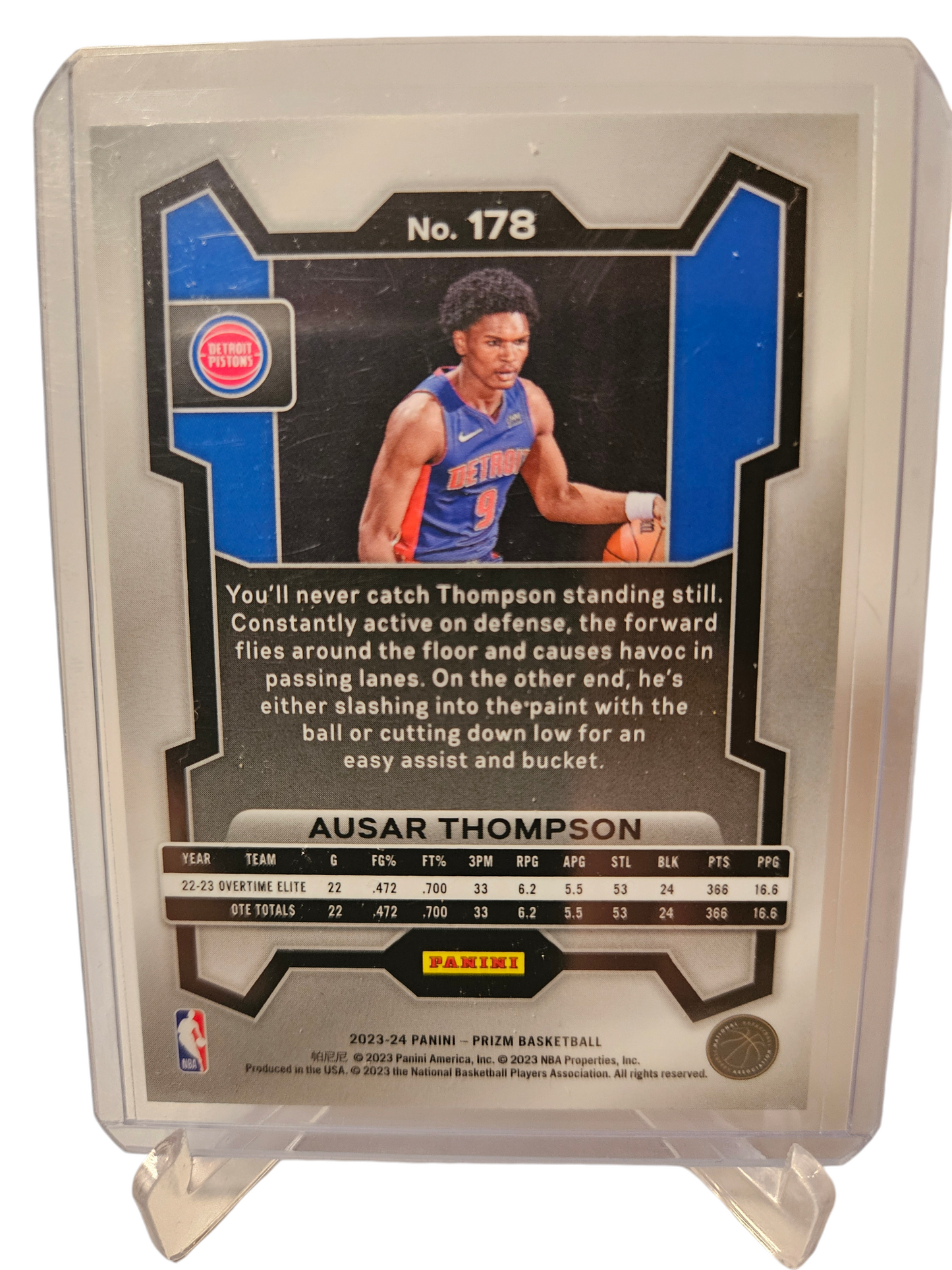 2023-24 Panini Prizm #178 Ausar Thompson Rookie Card