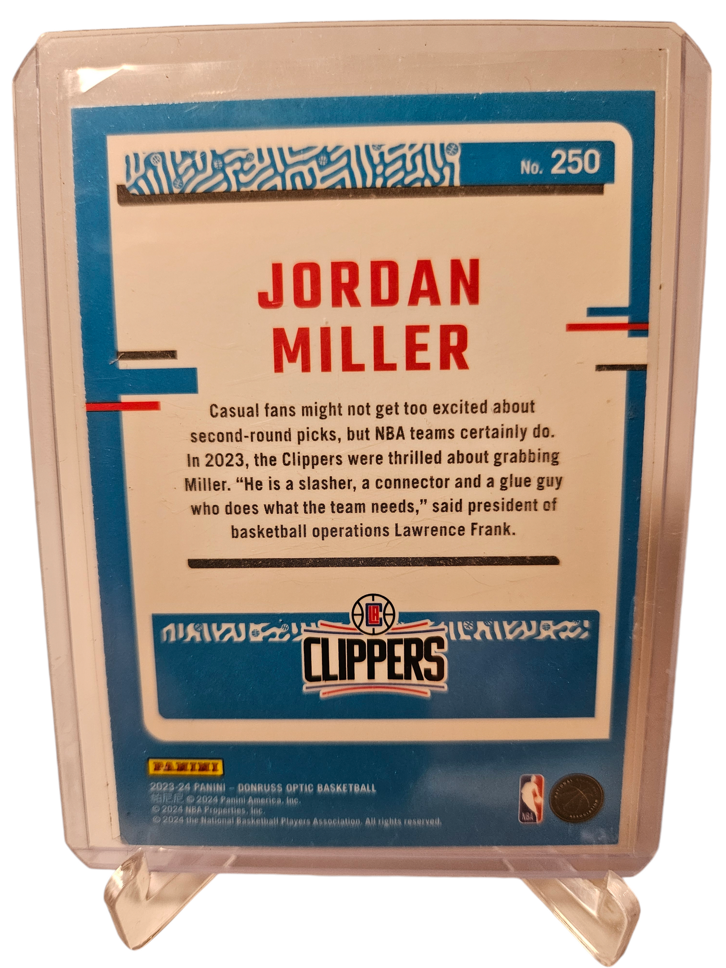 2023-24 Panini Donruss Optic #250 Jordan Miller Rated Rookie