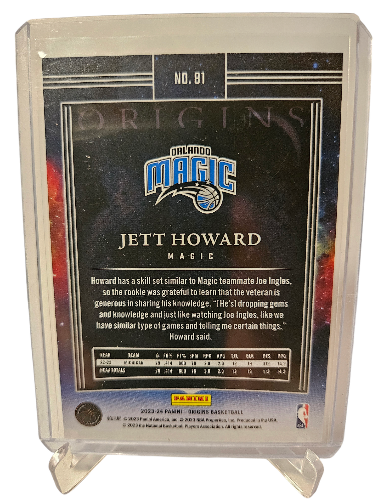 2023-24 Panini Origins #81 Jett Howard Rookie Card