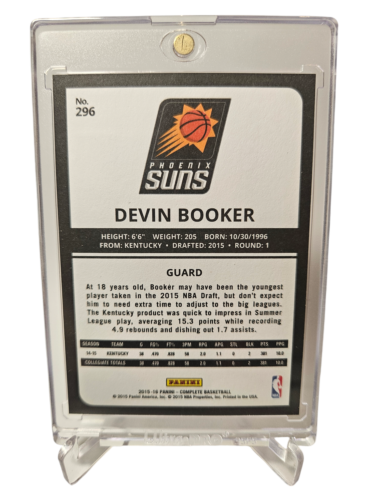 2015-16 Panini Complete #296 Devon Booker Complete Rookie Card