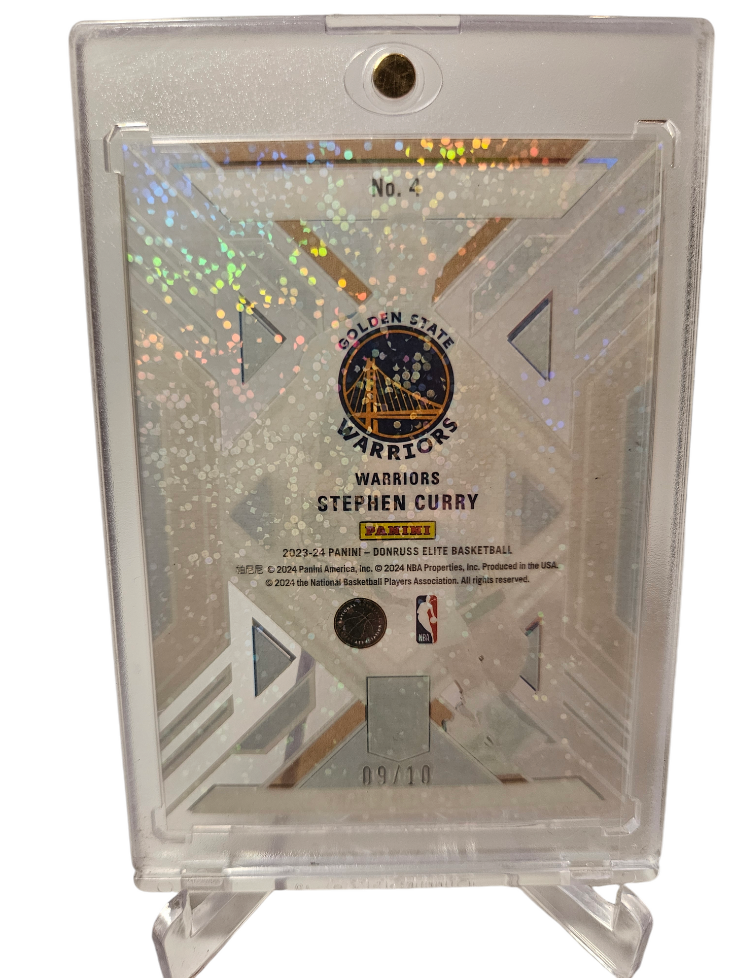 2023-24 Panini Donruss Elite International #4 Stephen Curry Clarity Gold 09/10