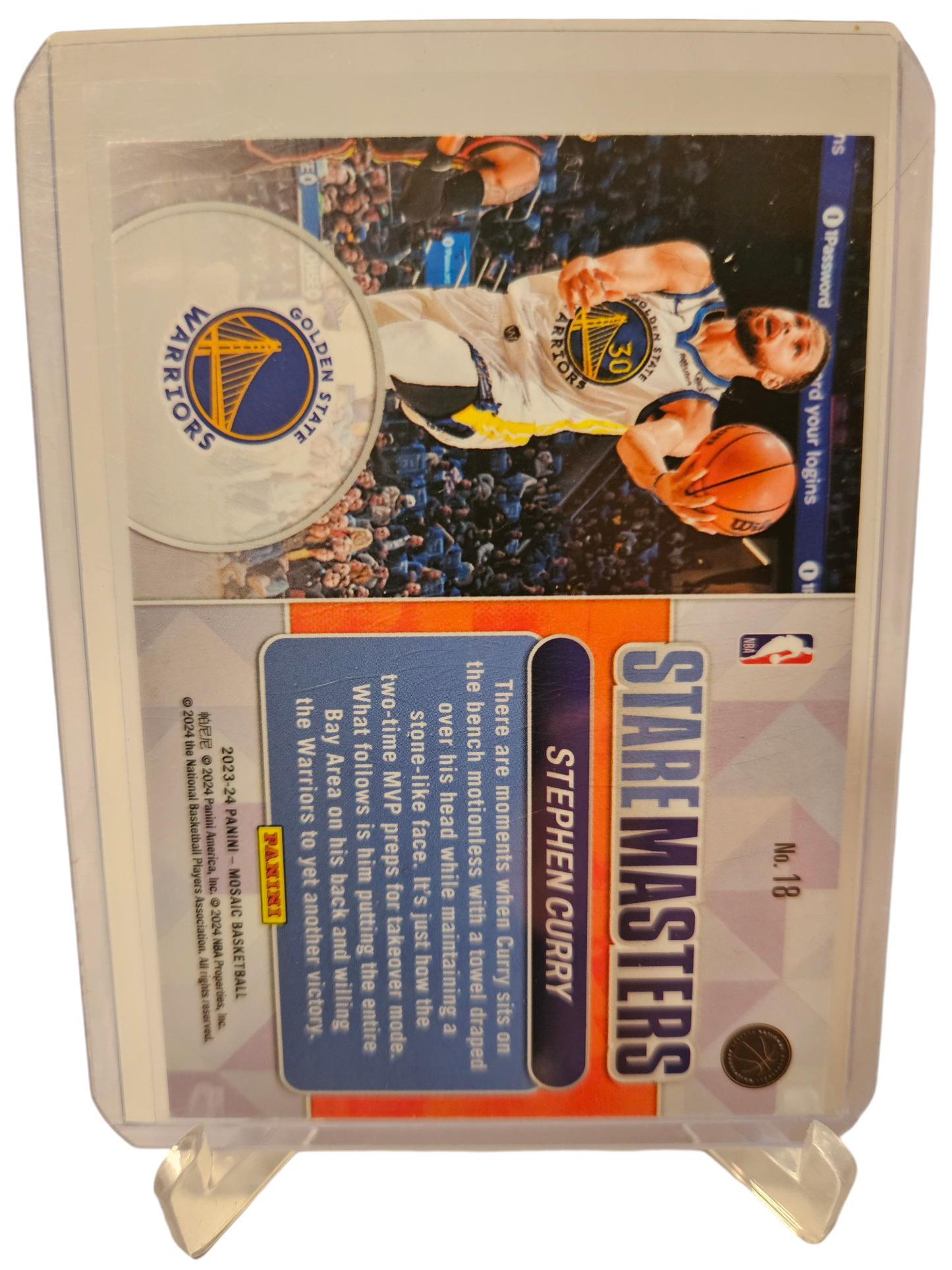 2023-24 Panini Mosaic #18 Stephen Curry Stare Masters