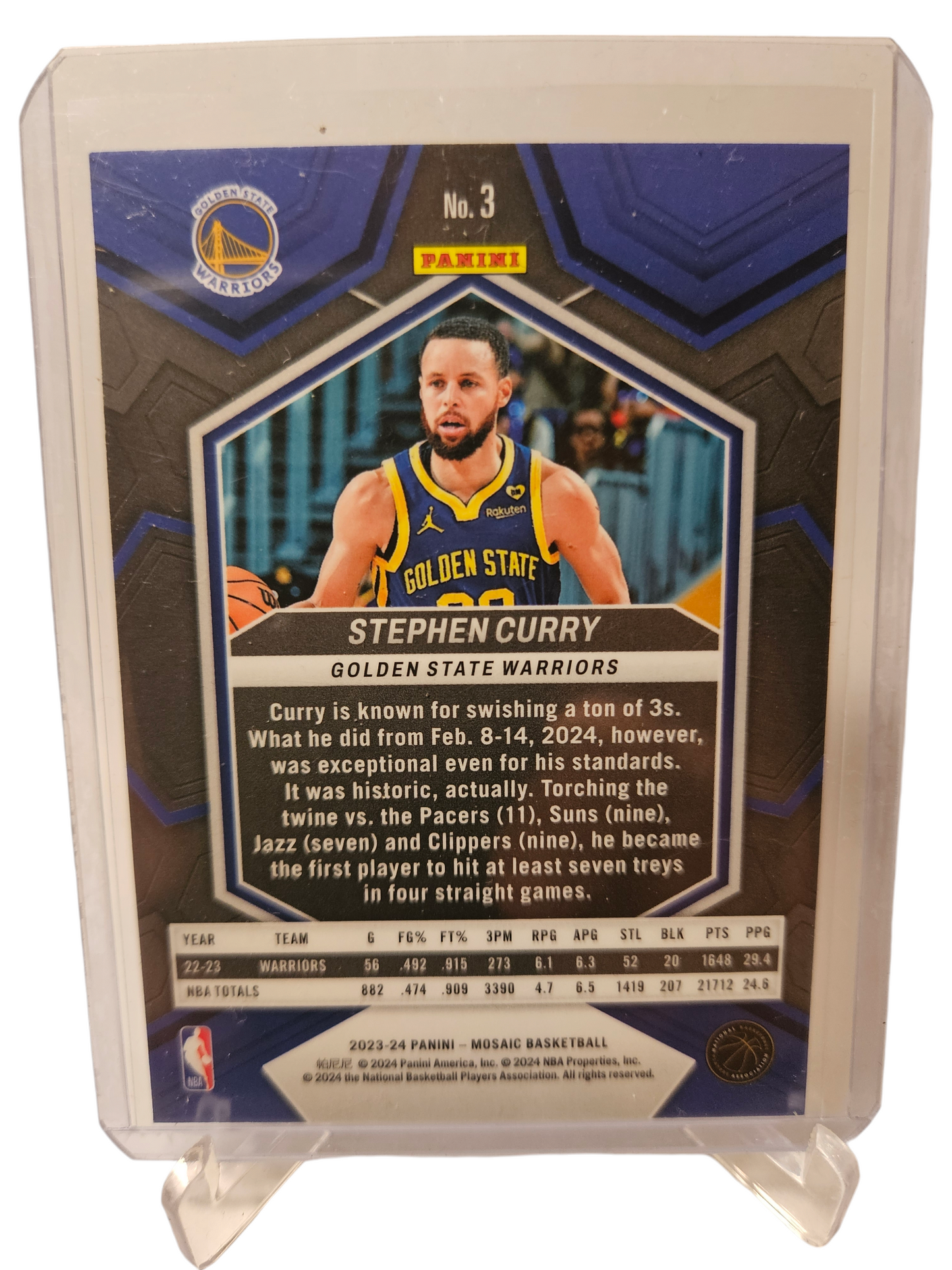 2023-24 Panini Mosaic #3 Stephen Curry