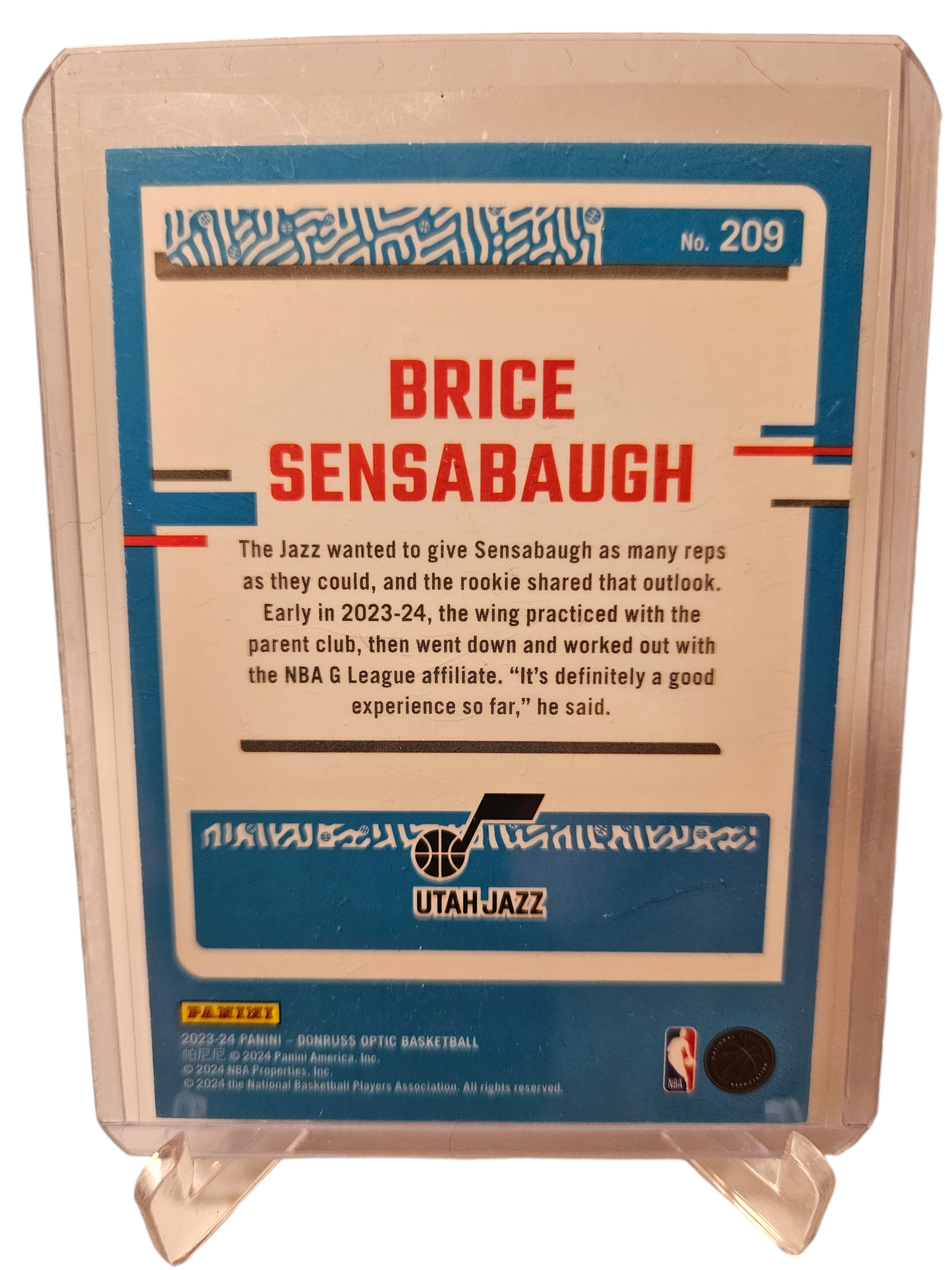 2023-24 Donruss Optic #209 Brice Sensabaugh Rookie Card Rated Rookie