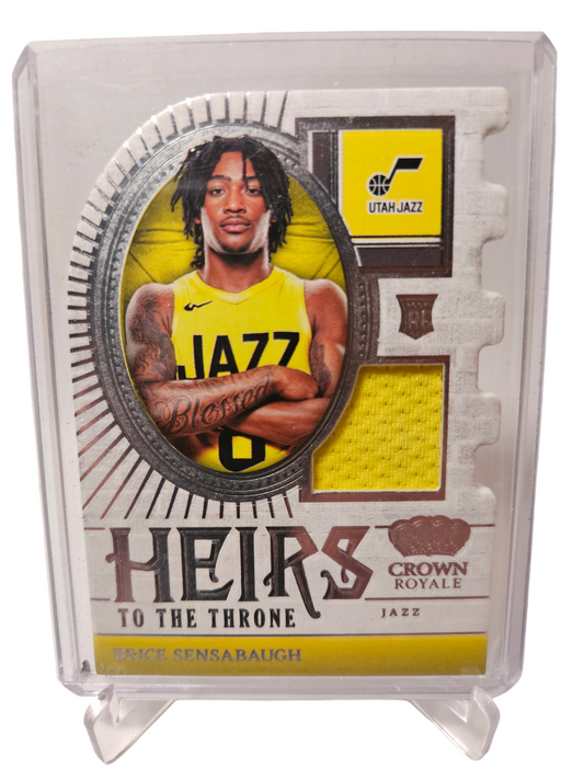 2023-24 Panini Crown Royale #HT-SEN Brice Sensabaugh Rookie Card Heirs To The Throne Patch