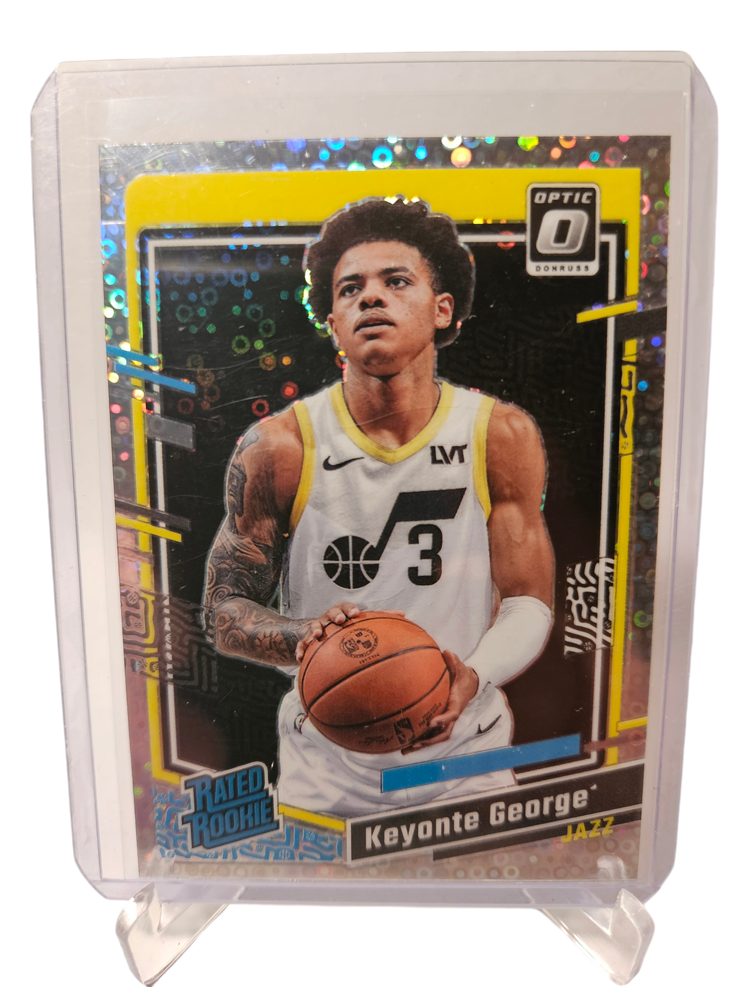 2023-24 Panini Donruss Optic #223 Keyonte George Rookie Card Rated Rookie Fast Break Prizm