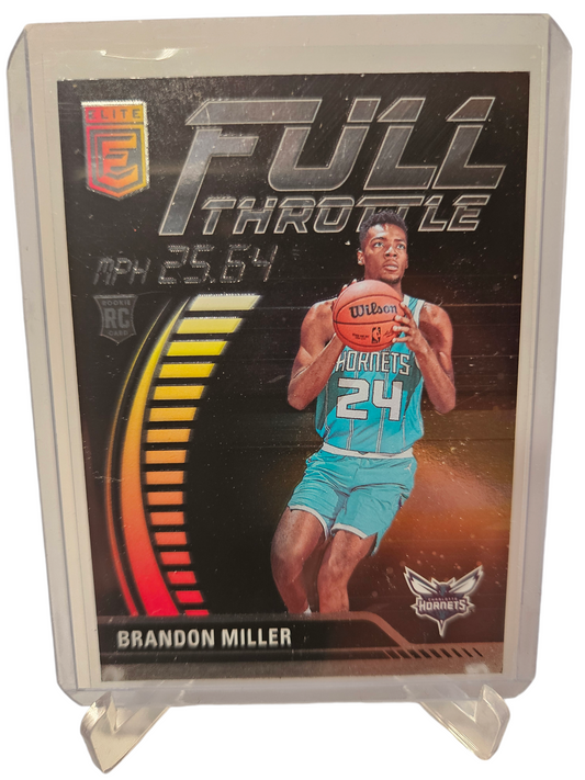 2023-24 Panini Donruss Elite #5 Brandon Miller Rookie Card Full Throttle