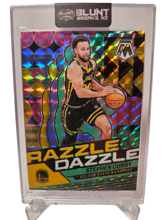 2023-24 Panini Mosaic #2 Stephen Curry Razzle Dazzle Mosaic Prizm SP