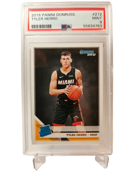 2019 Panini Donruss #212 Tyler Herro Rookie Card Rated Rookie PSA9 Mint