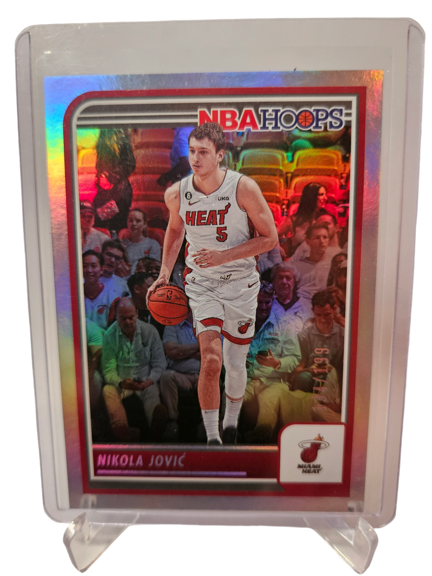 2022-23 Panini Hoops #156 Nikola Jovic Silver Holo 134/199