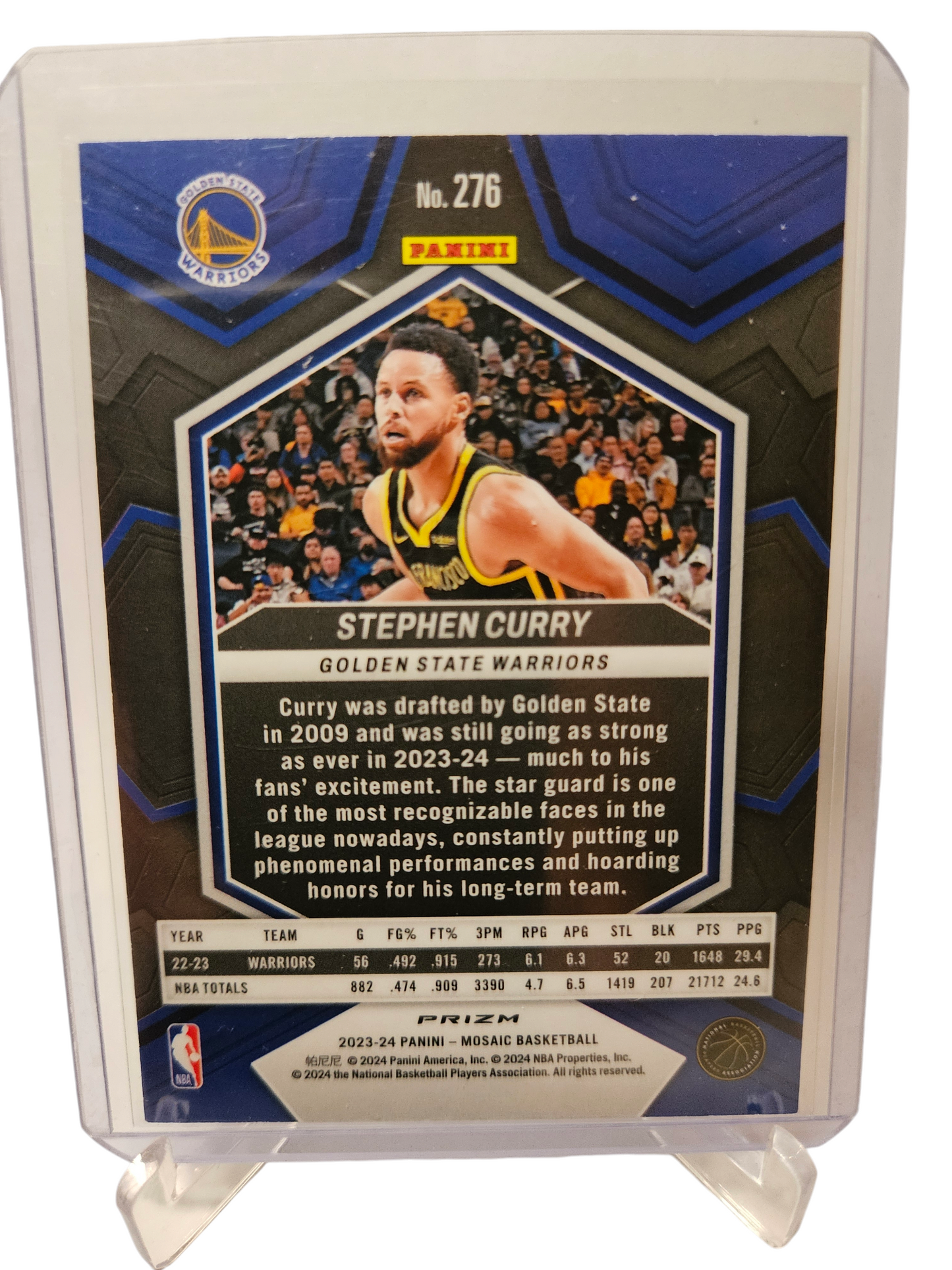 2023-24 Panini Mosaic #276 Stephen Curry City Edition Fast Break Silver Prizm