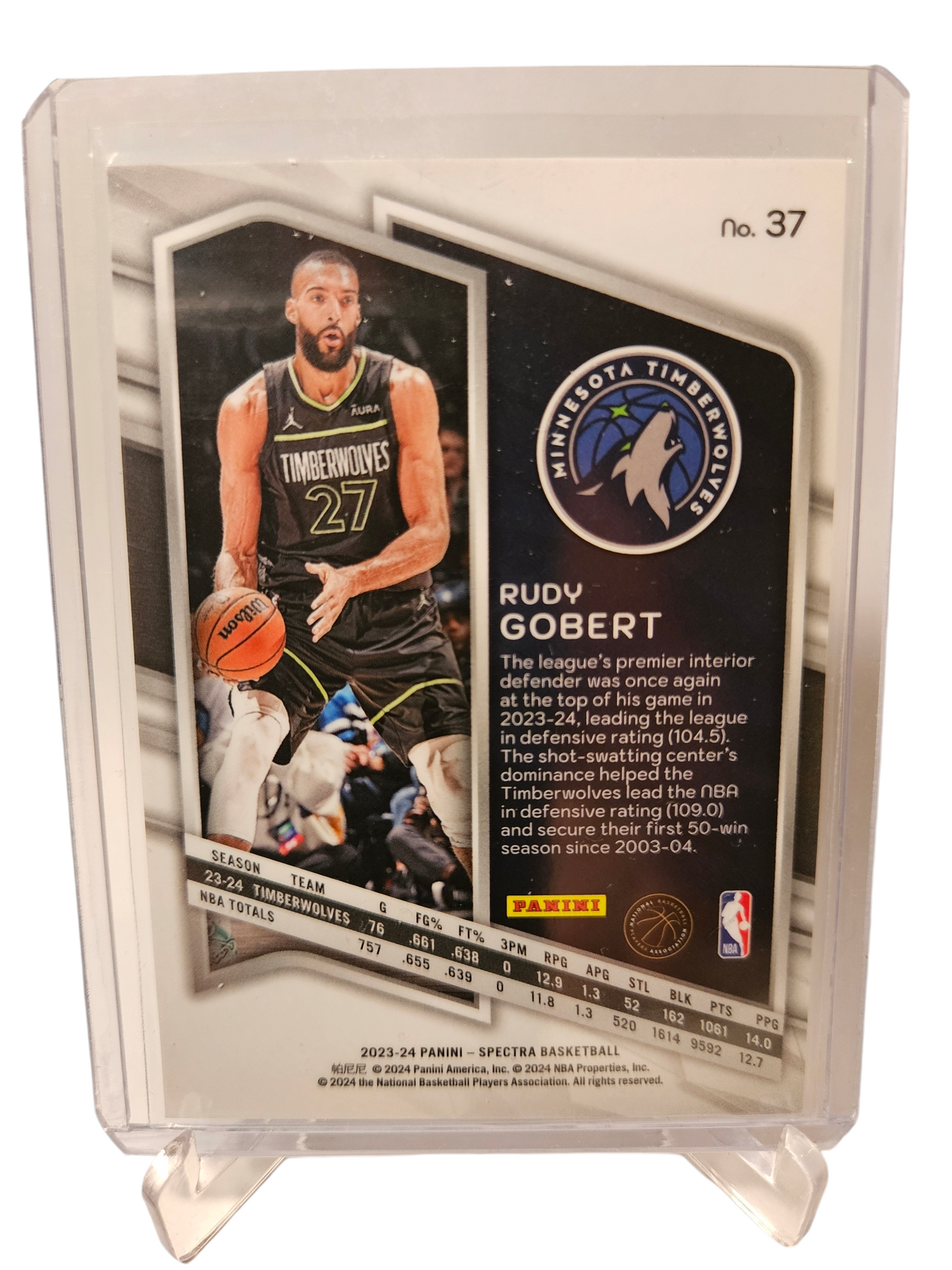 2023-24 Panini Spectra #37 Rudy Gobert