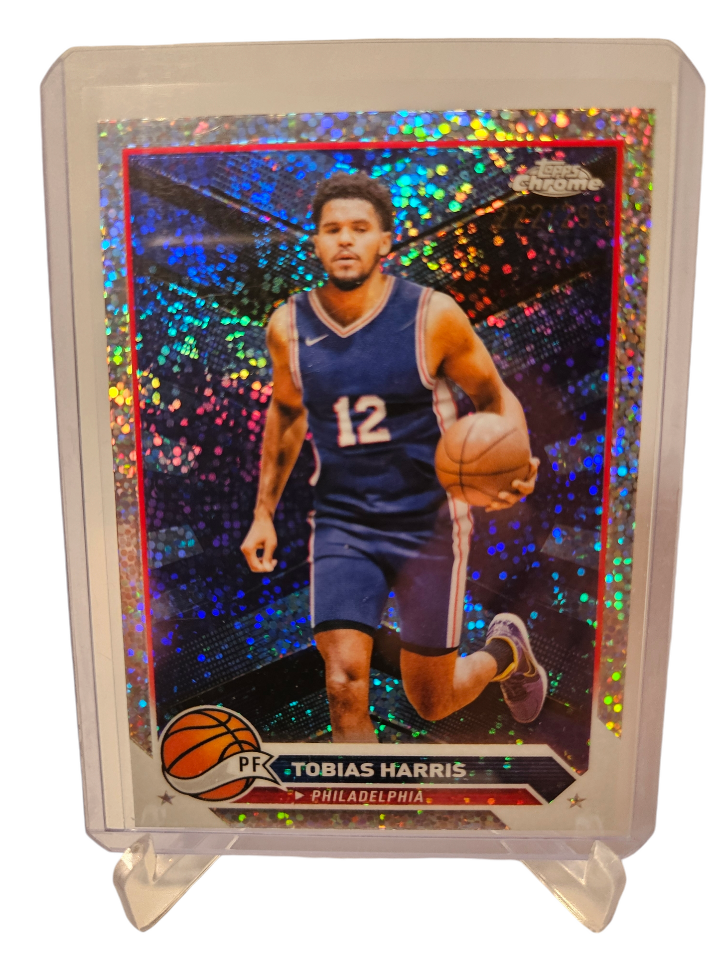 2023-24 Topps Chrome #70 Tobias Harris Glitter 222/299