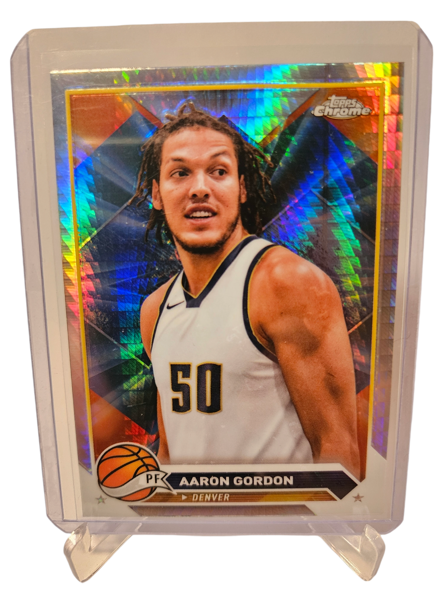 2023-24 Topps Chrome #95 Aaron Gordon Silver Hyper