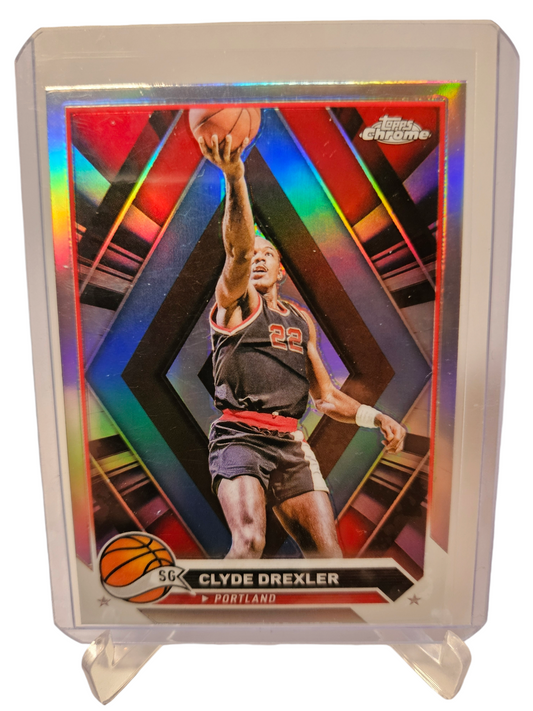 2023-24 Topps Chrome #72 Clyde Drexler Refractor