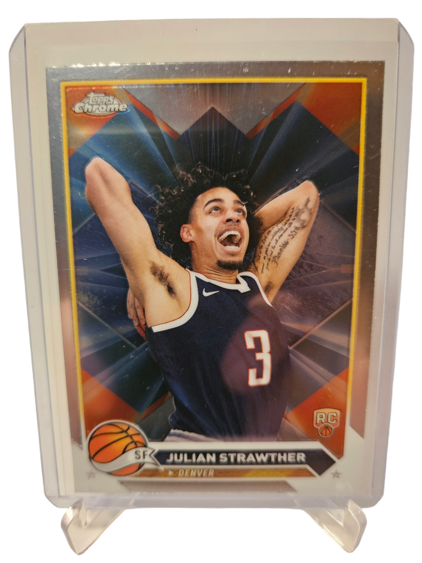 2023-24 Topps Chrome #134 Julian Strawther Rookie Card