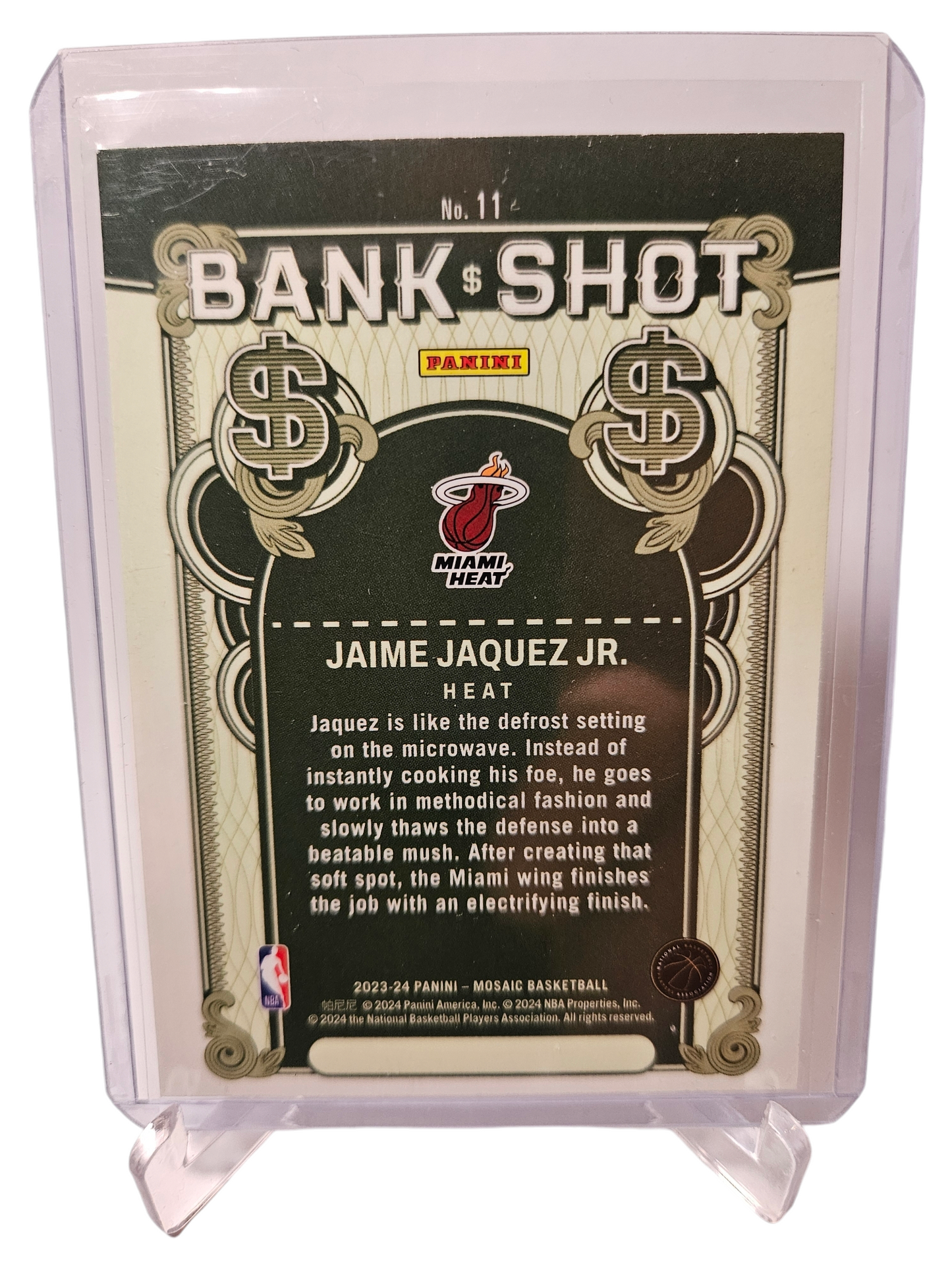 2023-24 Panini Mosaic #11 Jamie Jaquez JR Rookie Card Bank Shot