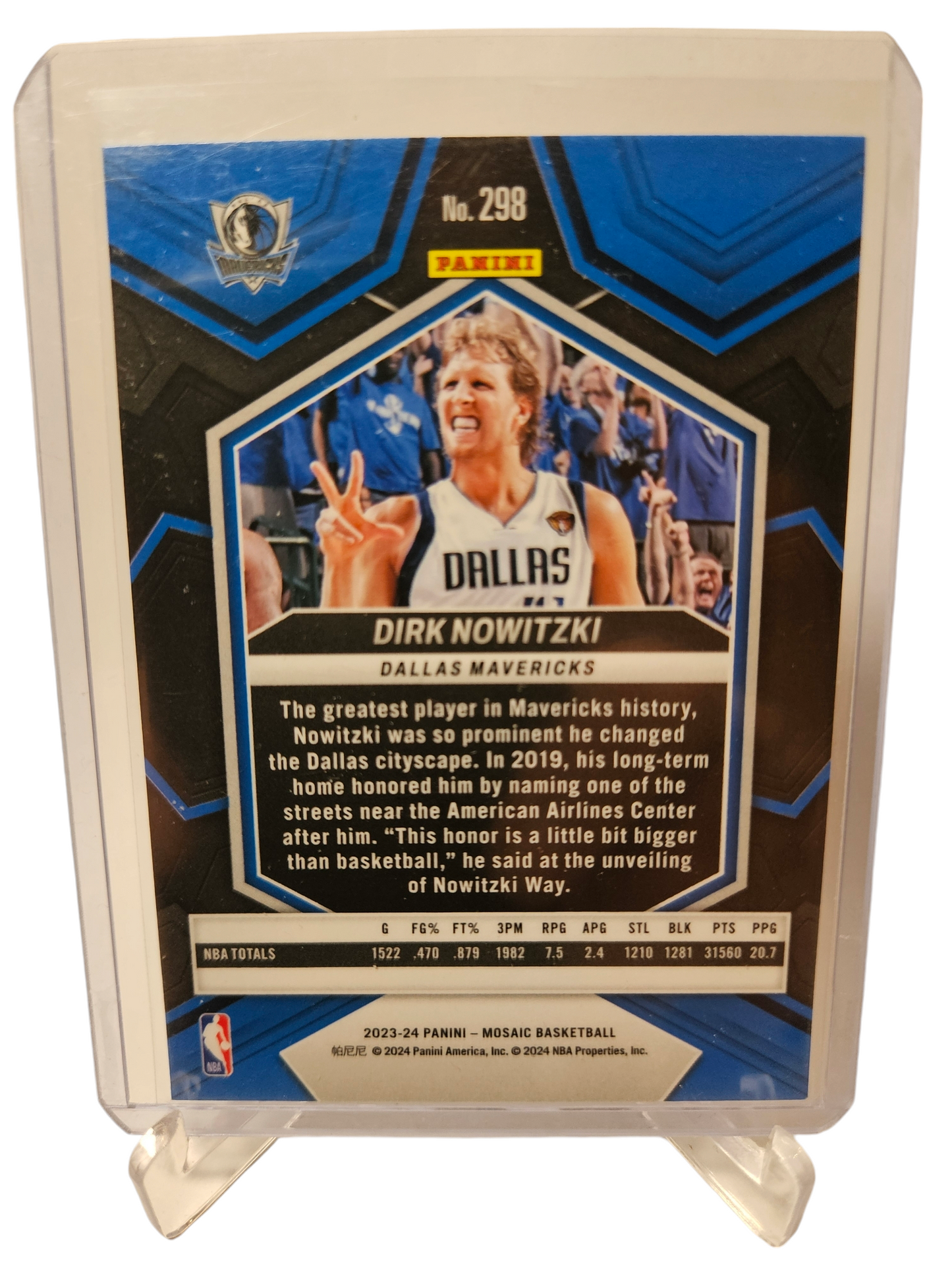 2023-24 Panini Mosaic #298 Dirk Nowitzki NBA Greats