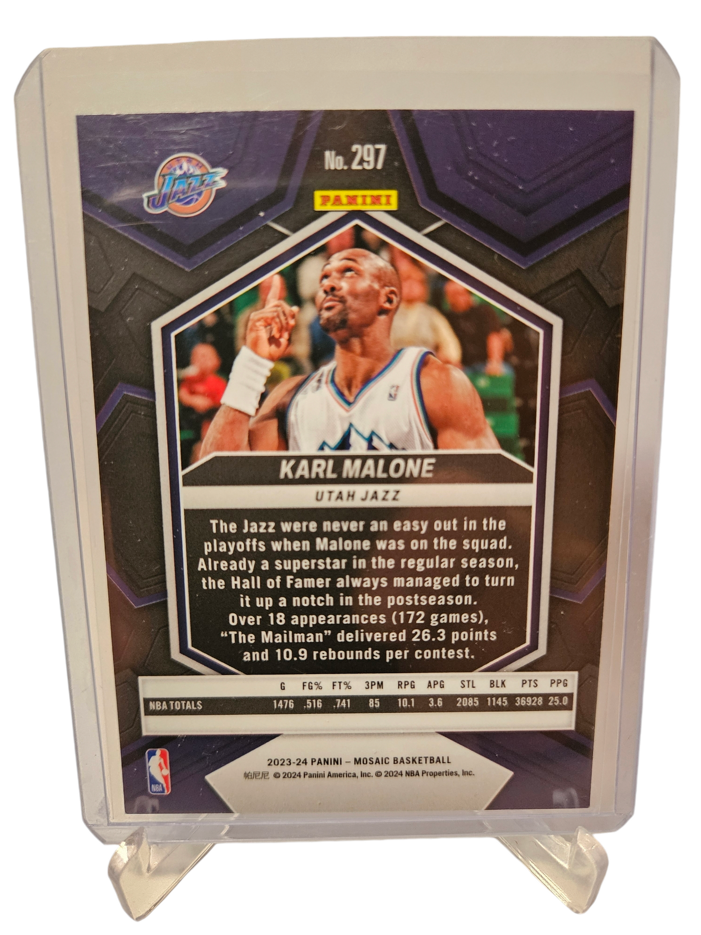 2023-24 Panini Mosaic #297 Karl Malone NBA Greats