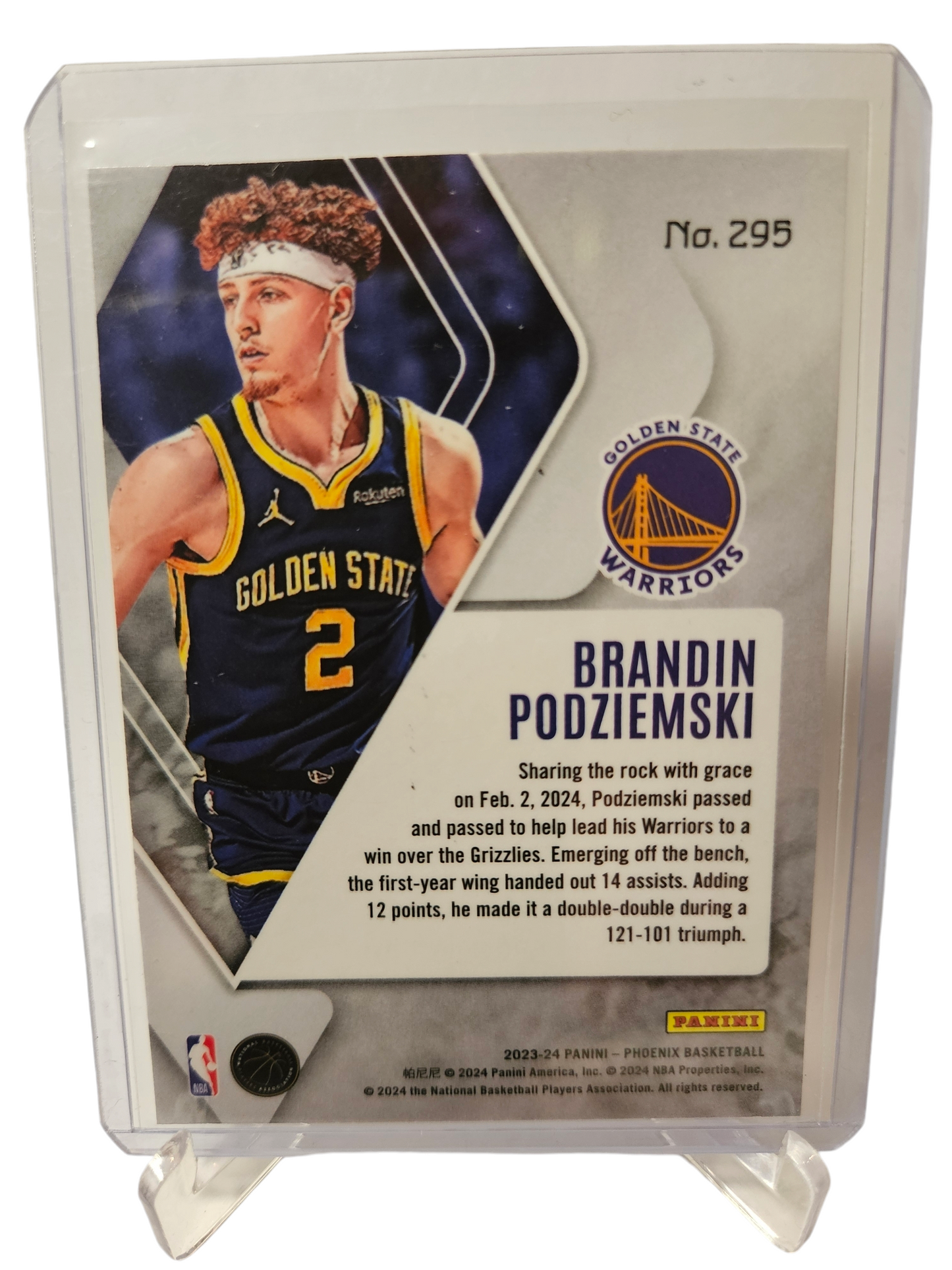 2023-24 Panini Phoenix #295 Brandin Podziemski Rookie Card