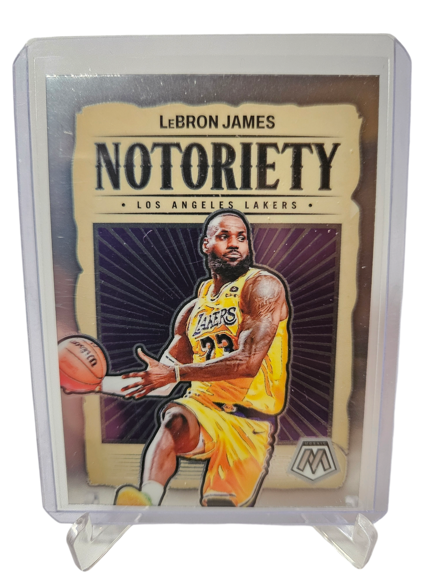 2023-24 Panini Mosaic #3 Lebron James Notoriety