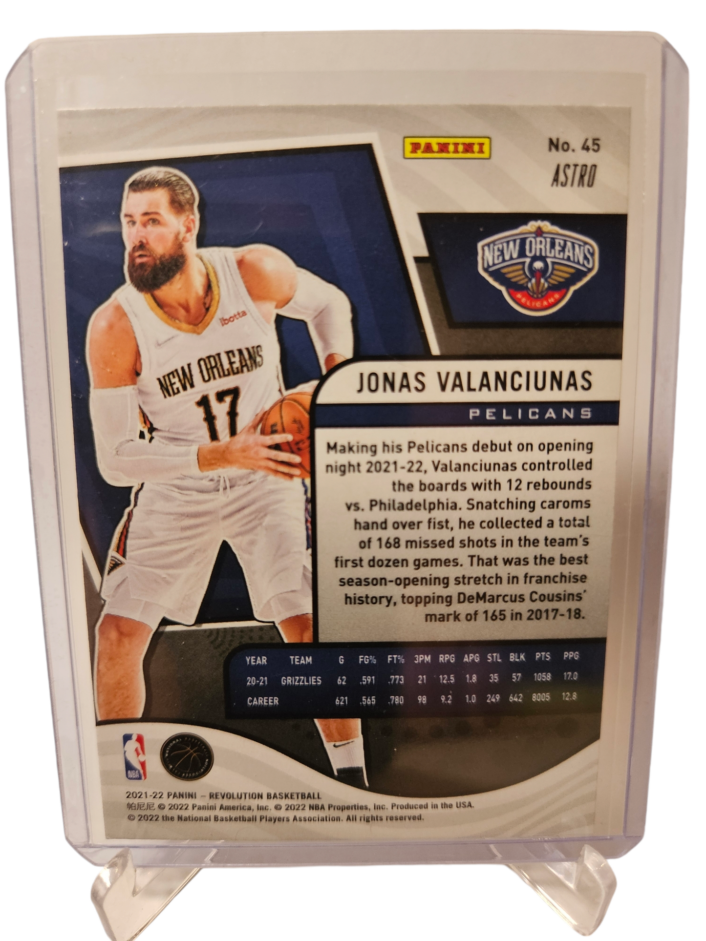 2021-22 Panini Revolution #45 Jonas Valanciunas Astro