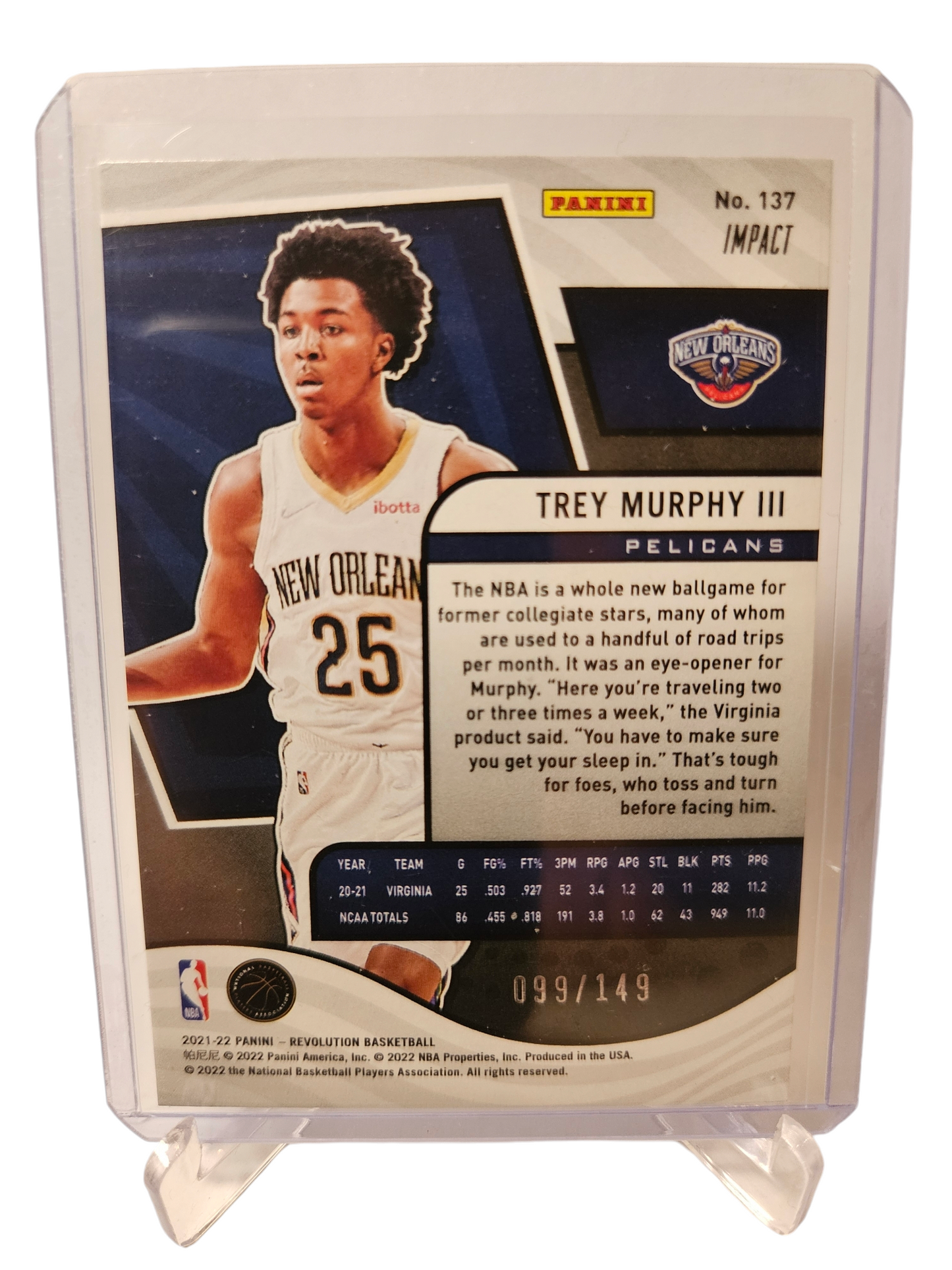 2021-22 Panini Revolution #137 Trey Murphy III Impact 099/149