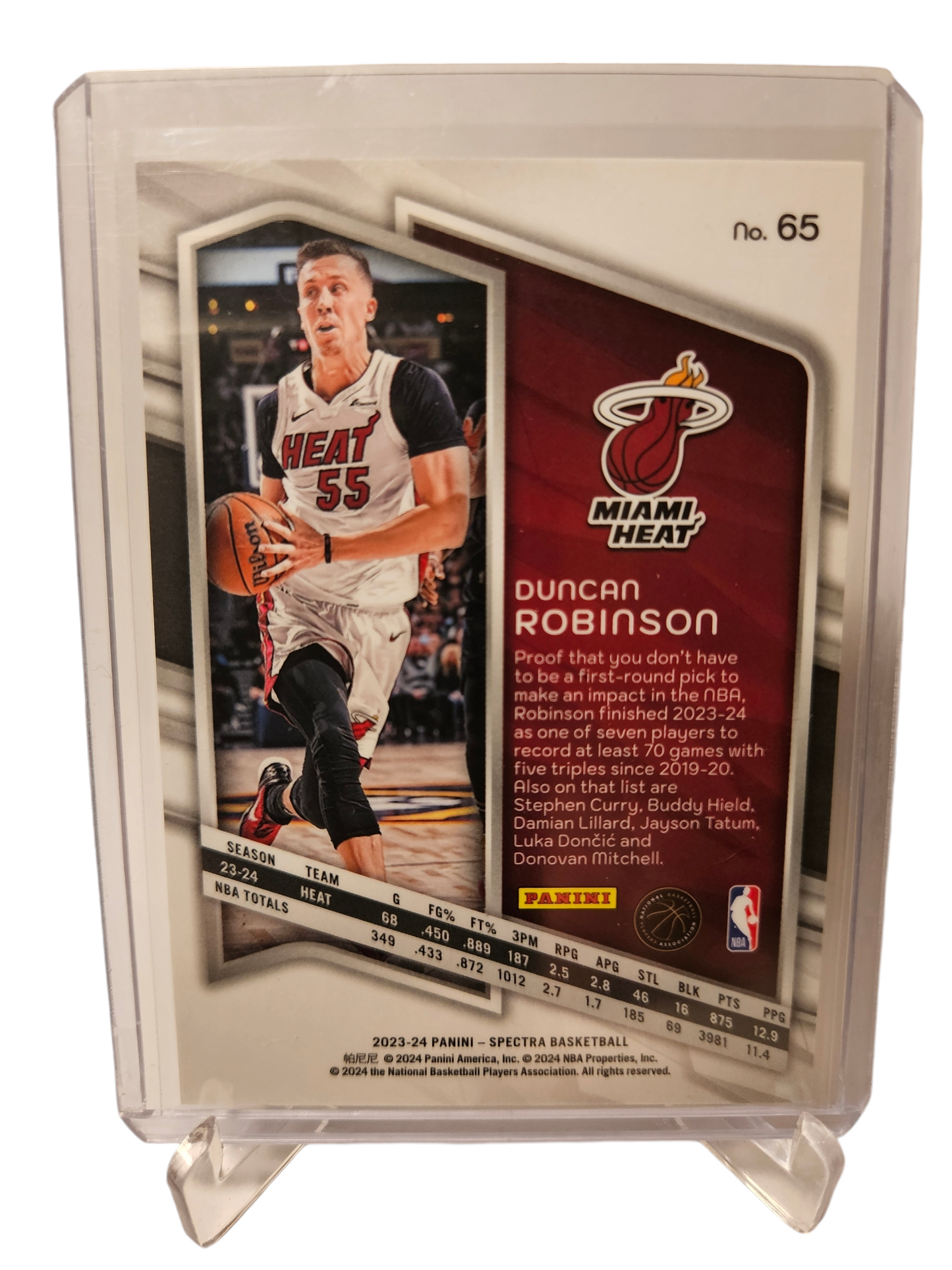 2023-24 Panini Spectra #65 Duncan Robinson