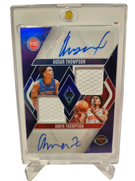 2023-24 Panini Phoenix #DRJ-TWN Ausar/Amen Thompson RPA Duel Autograph 08/25