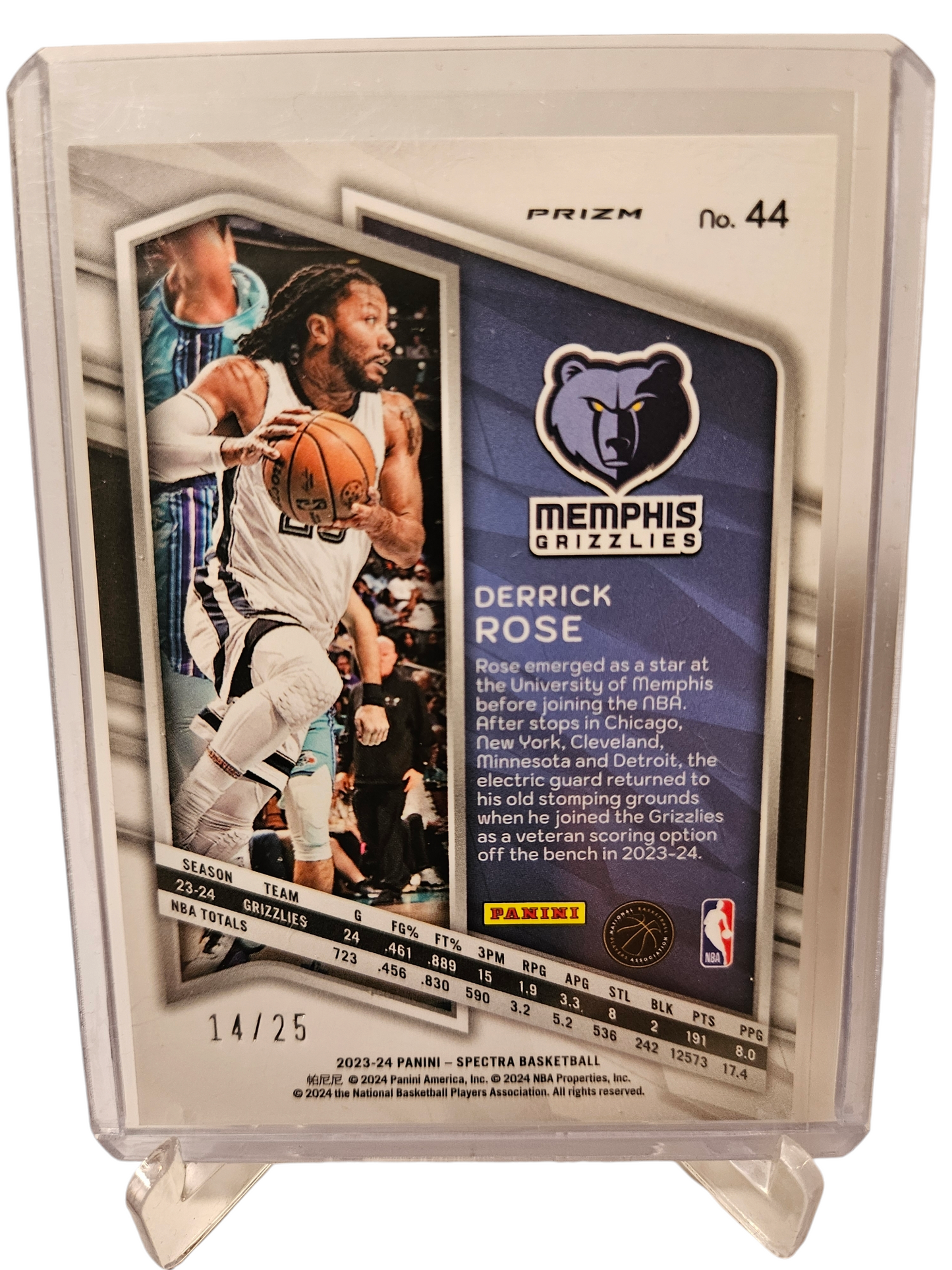 2023-24 Panini Spectra #44 Dereck Rose Mojo 14/25