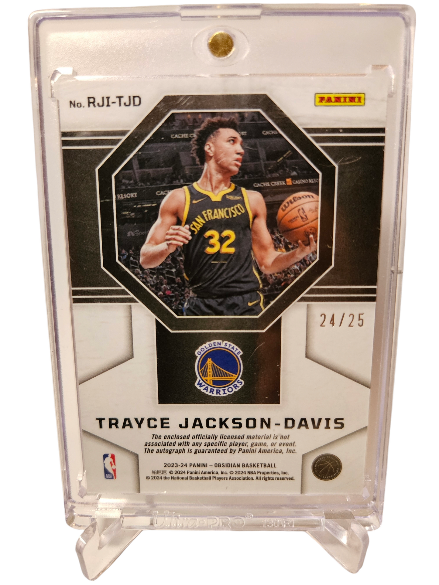 2023-24 Panini Obsidian #RJI-TJD Trayce Jackson-Davis Rookie Card RPA Electric Etch Green 24/25