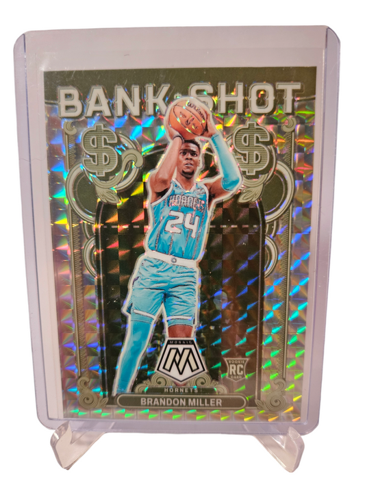 2023-24 Panini Mosaic #14 Brandon Miller Rookie Card Bank Shot Mosaic Prizm