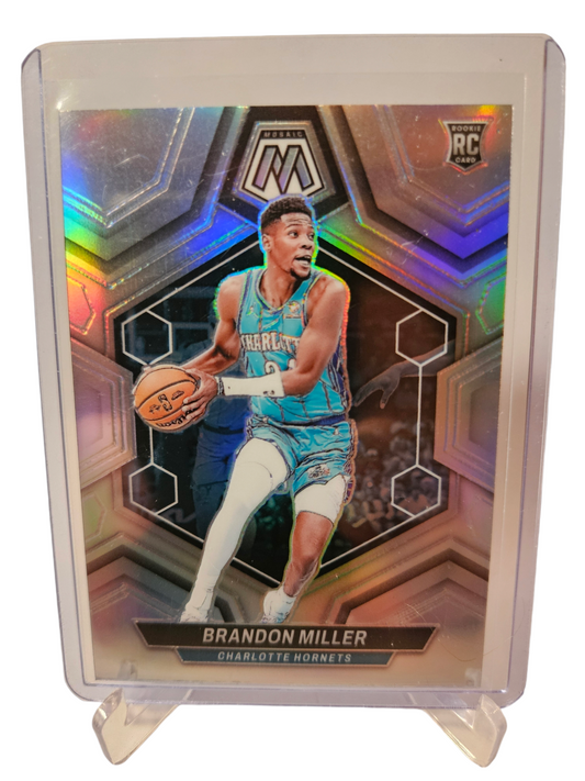 2023-24 Panini Mosaic #202 Brandon Miller Rookie Card Silver Prizm