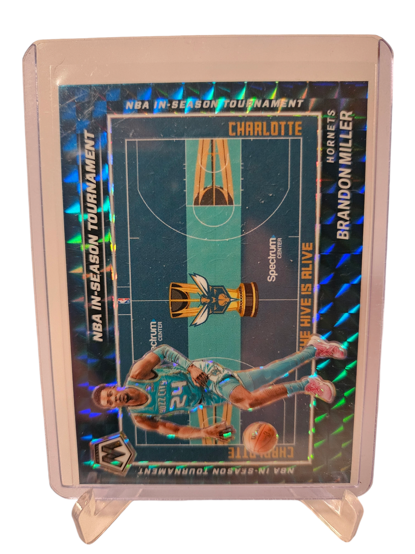 2023-24 Panini Mosaic #17 Brandon Miller Rookie Card NBA In Season Tournament Mosaic Prizm