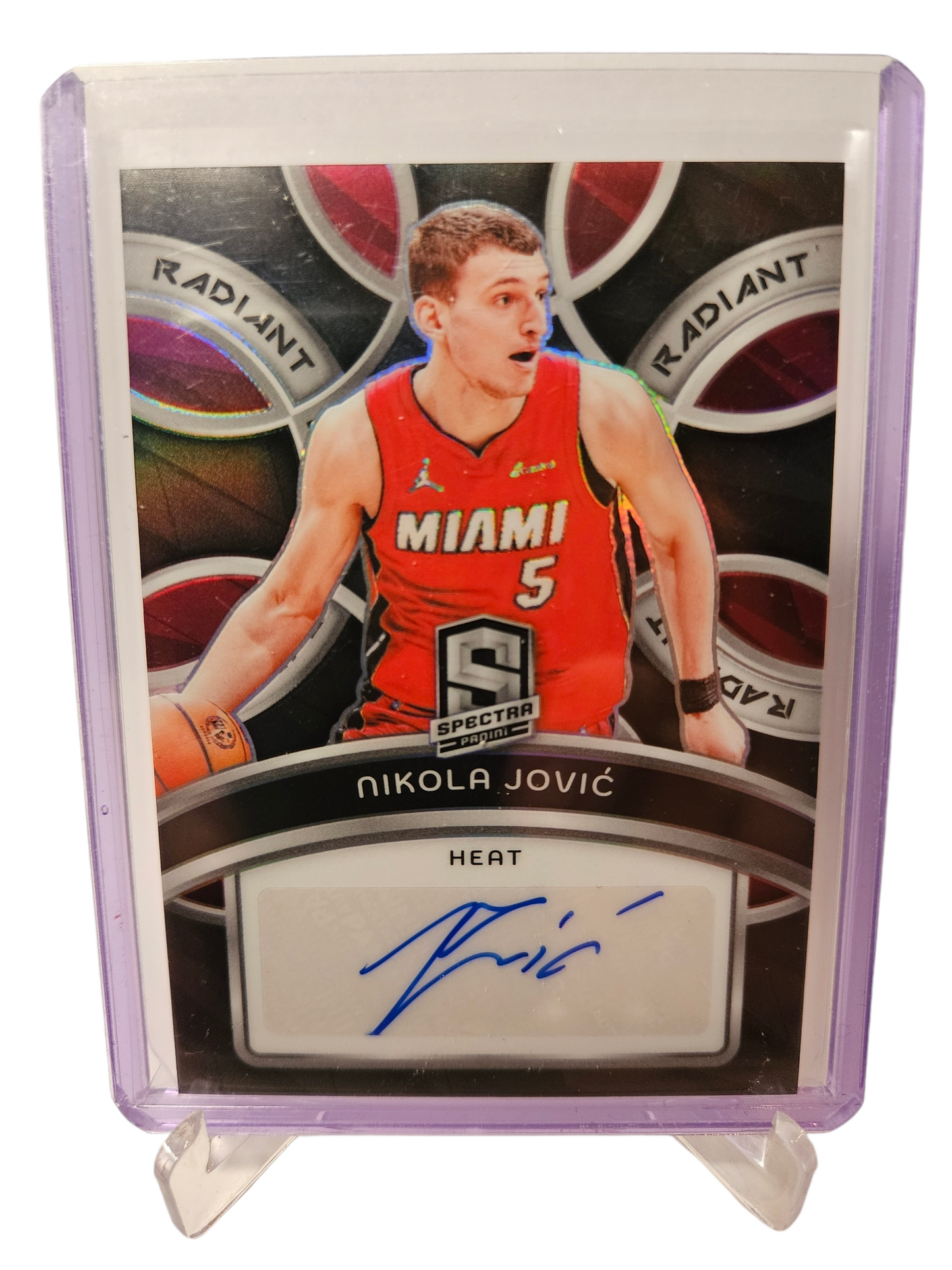 2023-24 Panini Spectra #RS-NJV Nikola Jovic Radiant Autograph 60/99