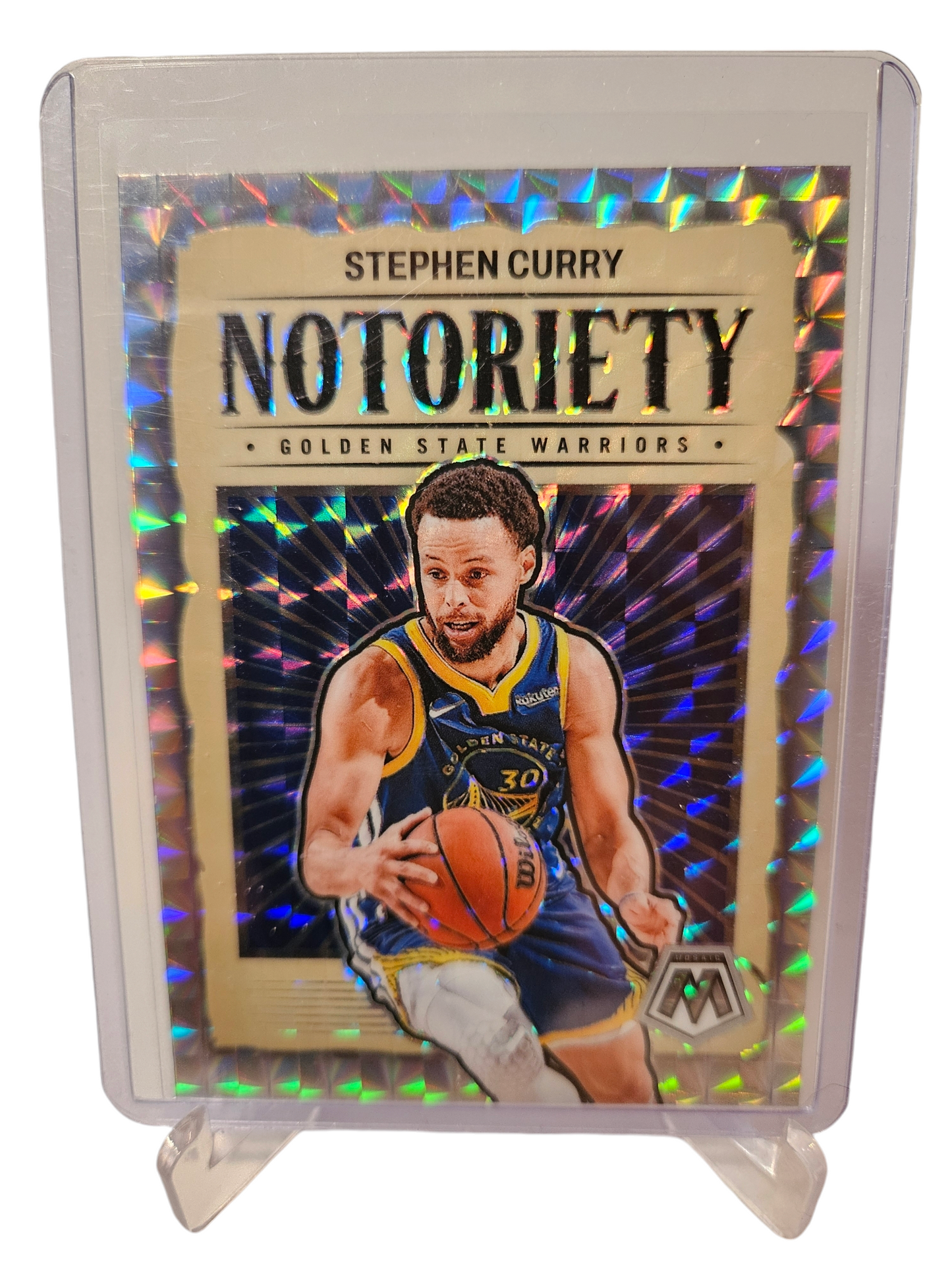 2023-24 Panini Mosaic #2 Stephen Curry Notoriety Mosaic Prizm