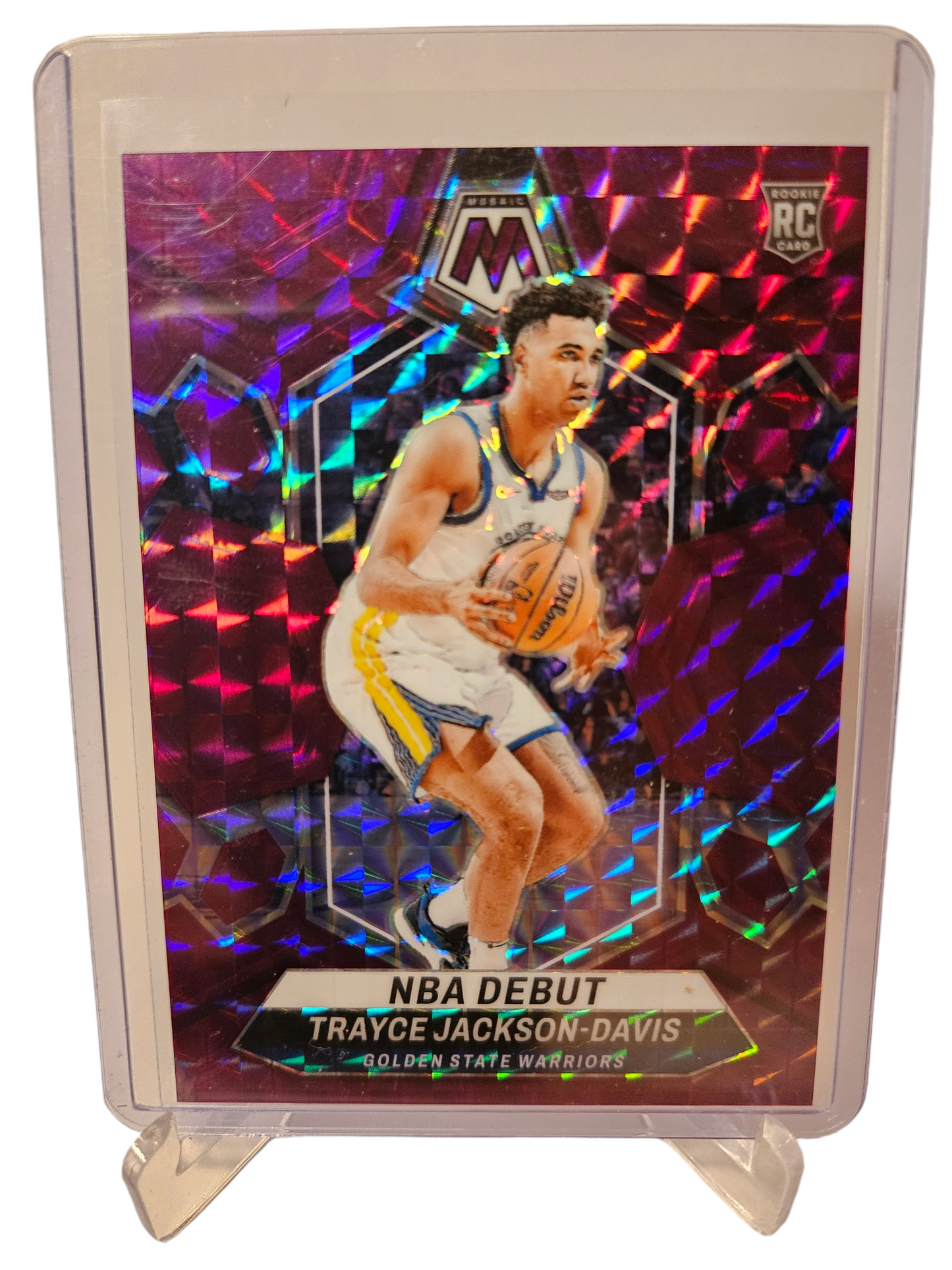 2023-24 Panini Mosaic #254 Trayce Jackson-Davis Rookie Card NBA Debut Purple Mosaic Prizm 37/99